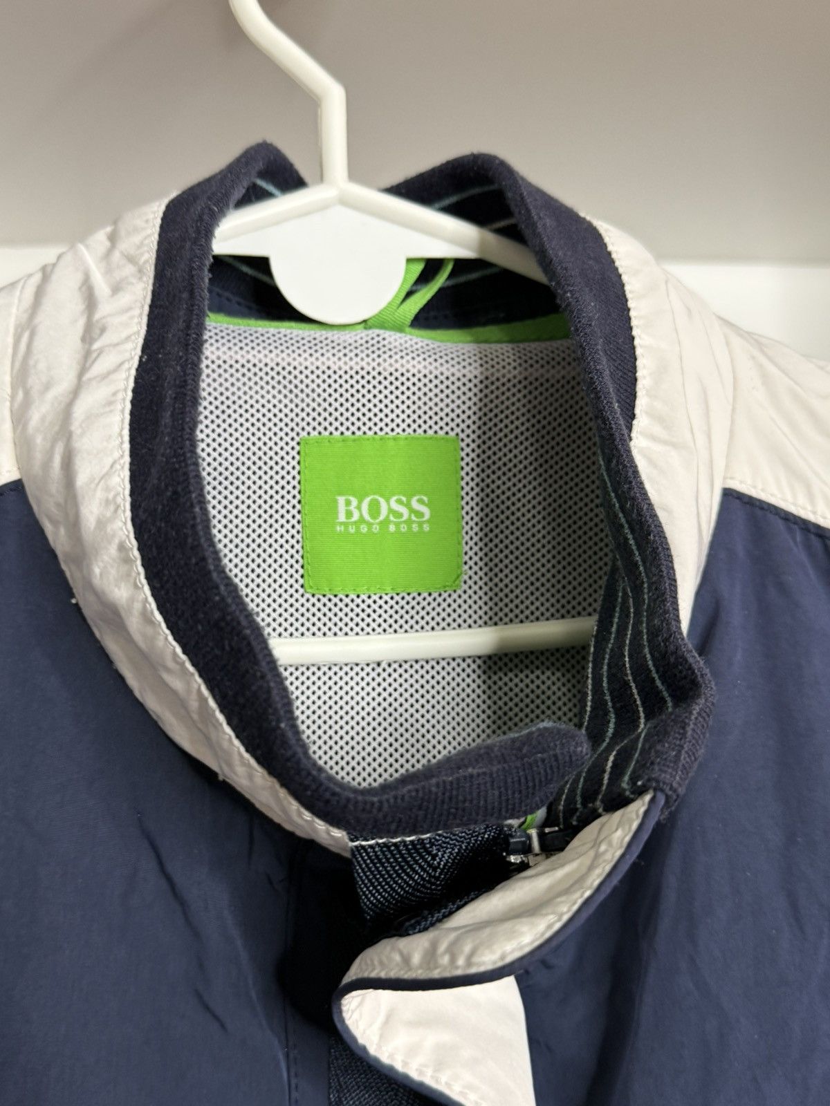 Hugo Boss Hugo Boss Blue/White Green label nylon jacket size L Size US L / EU 52-54 / 3 - 6 Thumbnail