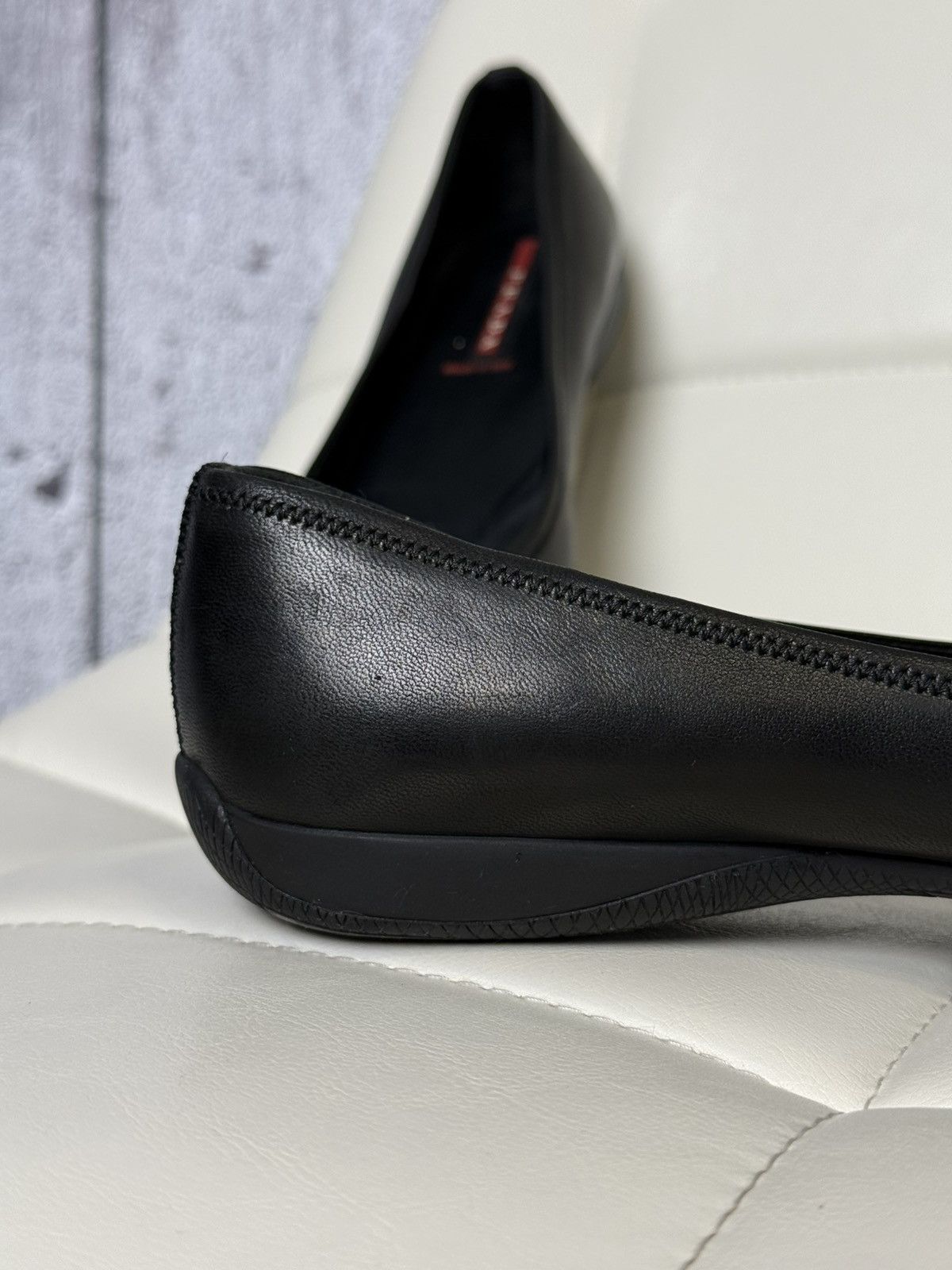 Prada Vintage 00s Prada Ballet Flats Leather Patent Toe Cap Shoes Size US 8 / IT 38 - 7 Thumbnail