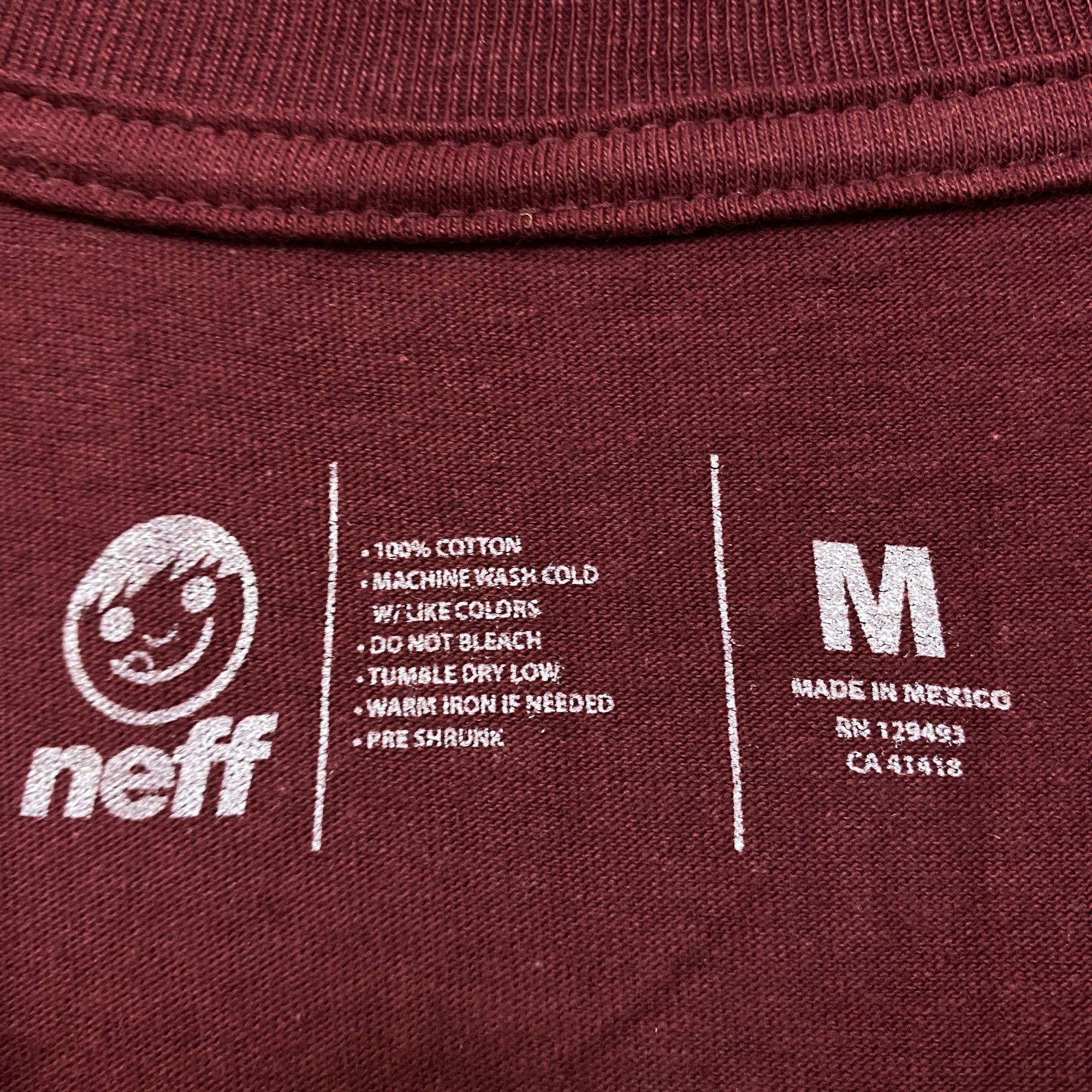 NEFF Neff burgundy Tshirt size medium Size US M / EU 48-50 / 2 - 4 Thumbnail