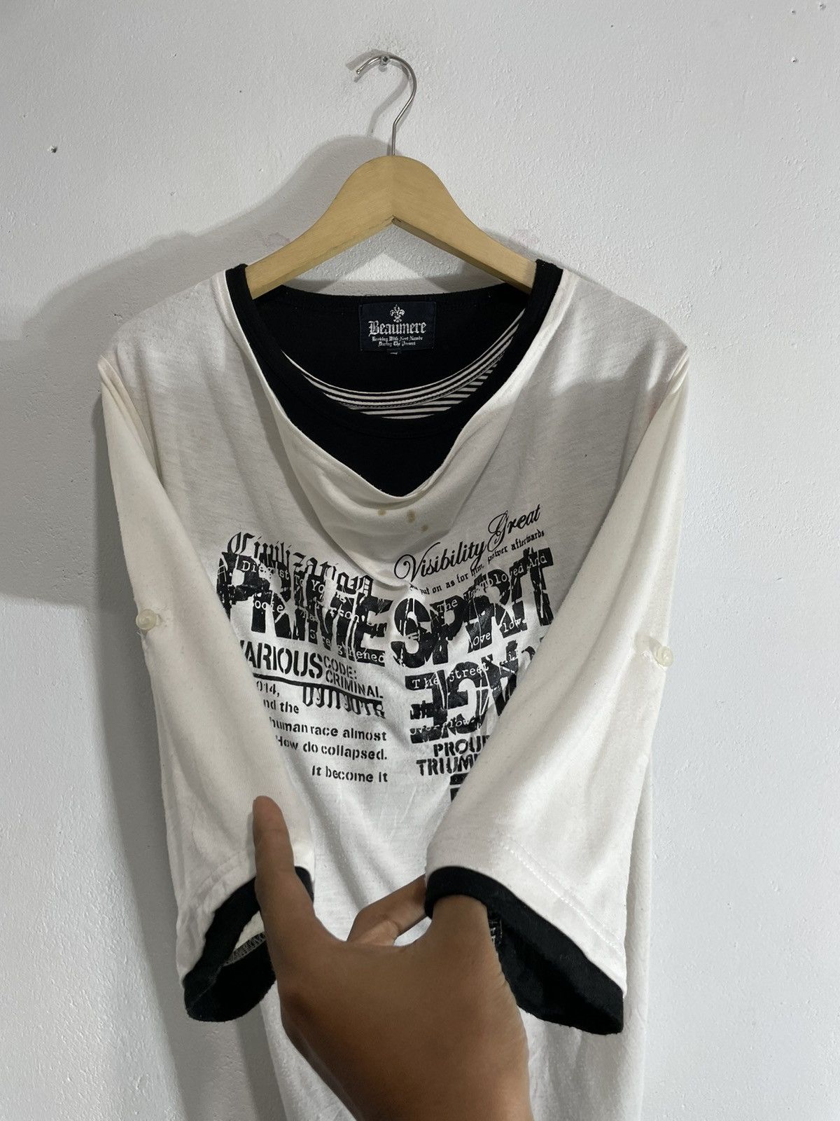 GOA Archive Beaumere triple layer poem tshirt punk vkei ifsix Size US L / EU 52-54 / 3 - 11 Thumbnail