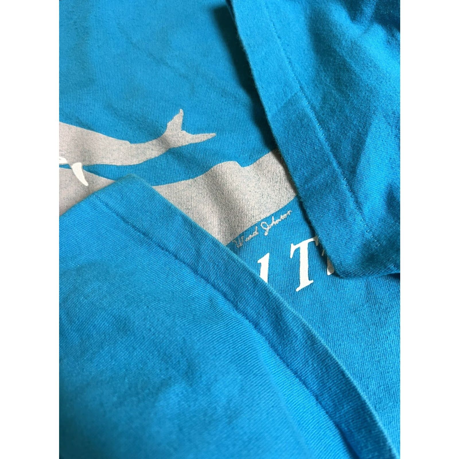 Hanes VINTAGE Hanes T-Shirt XL Blue Stitch Crew Neck Short Sleeve Men Graphi c Save the Field Trips Whales Size US XL / EU 56 / 4 - 4 Thumbnail