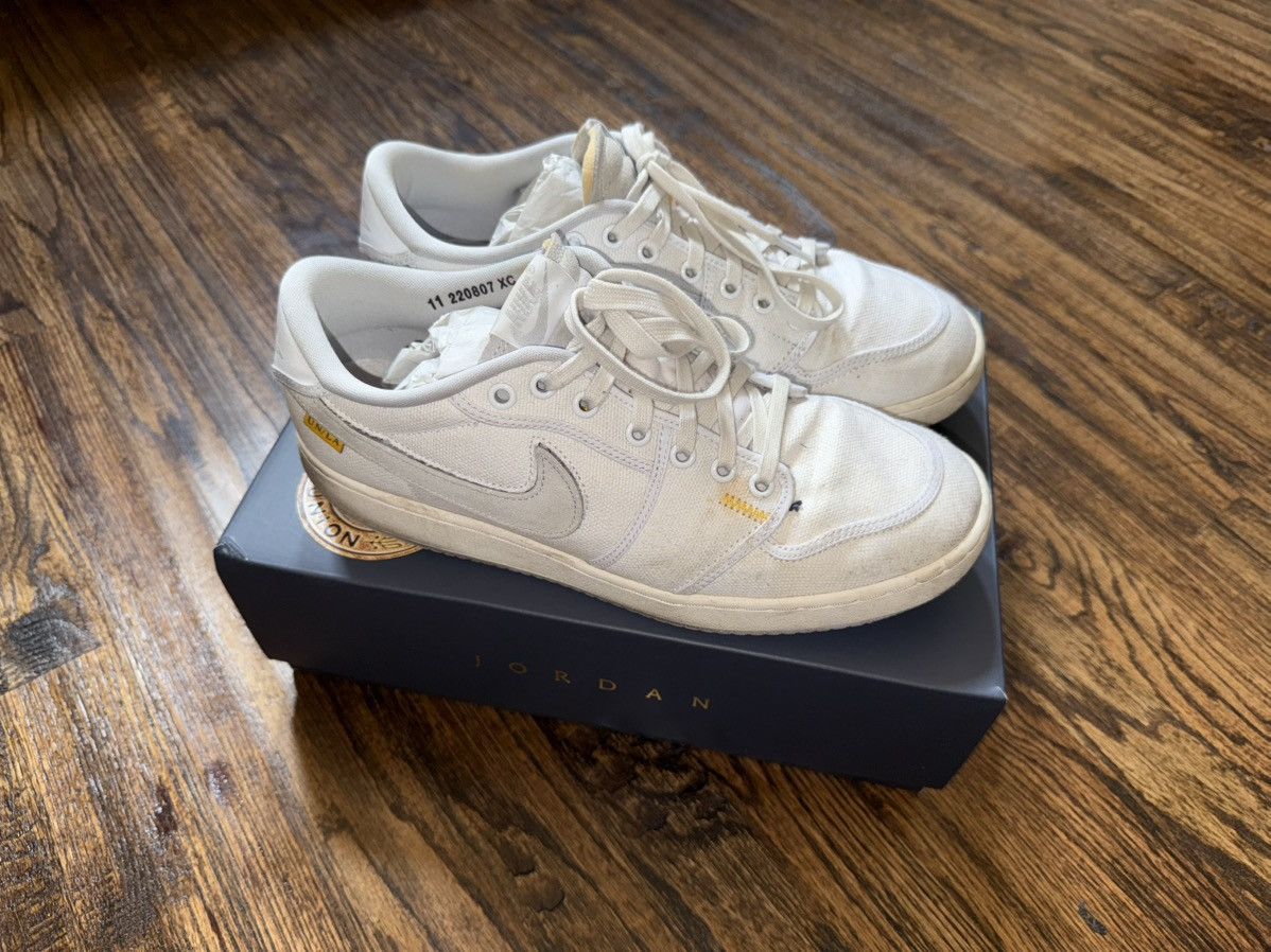 Jordan Brand × Union LA Air Jordan 1 Low AJKO SP X Union White/ Neutral Grey Sz 10.5 Size US 10.5 / EU 43-44 - 12 Thumbnail