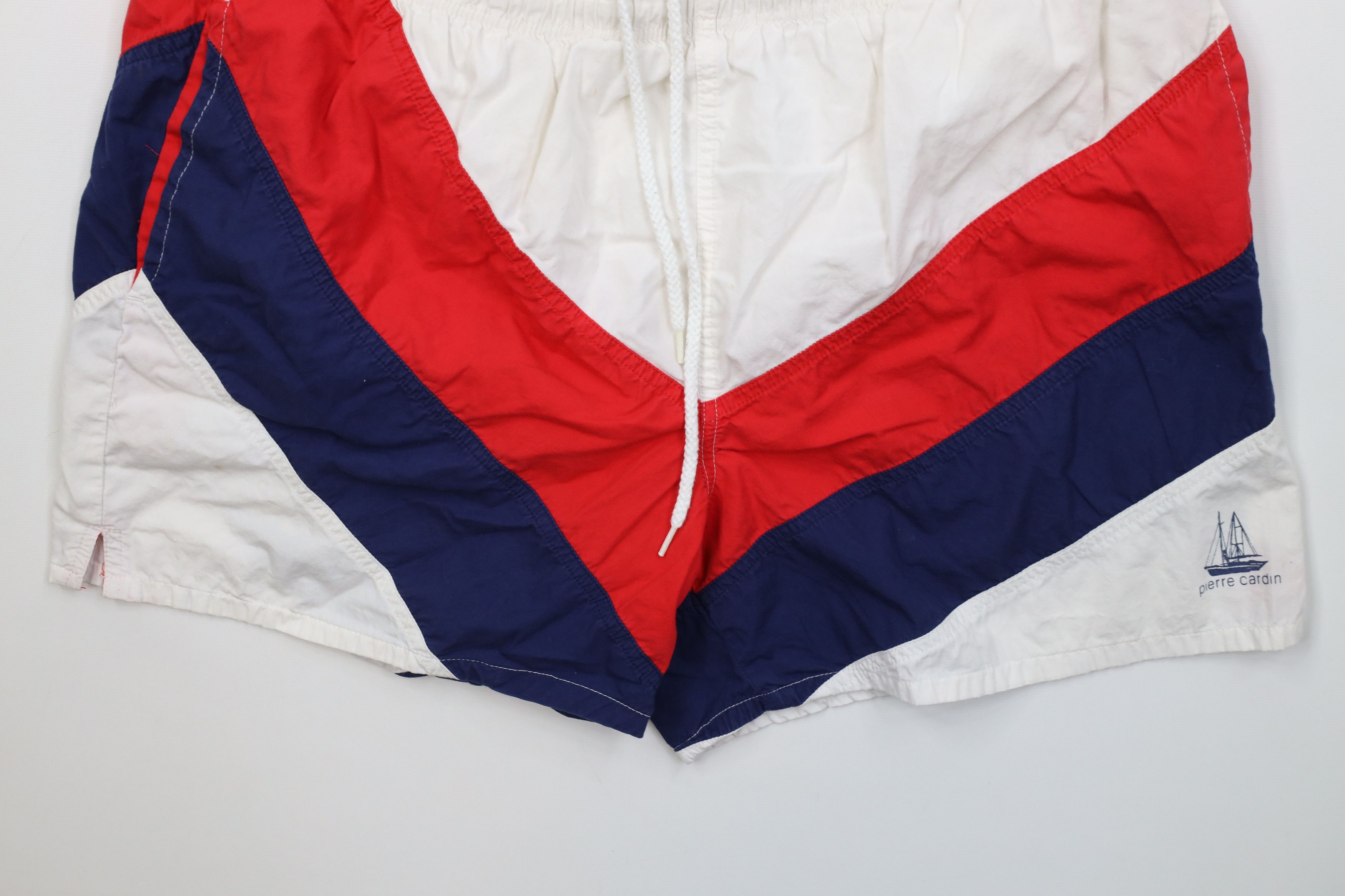 Pierre Cardin Vintage 80s 90s Pierre Cardin Block Lined Shorts Swim Trunk Size US 34 / EU 50 - 4 Thumbnail