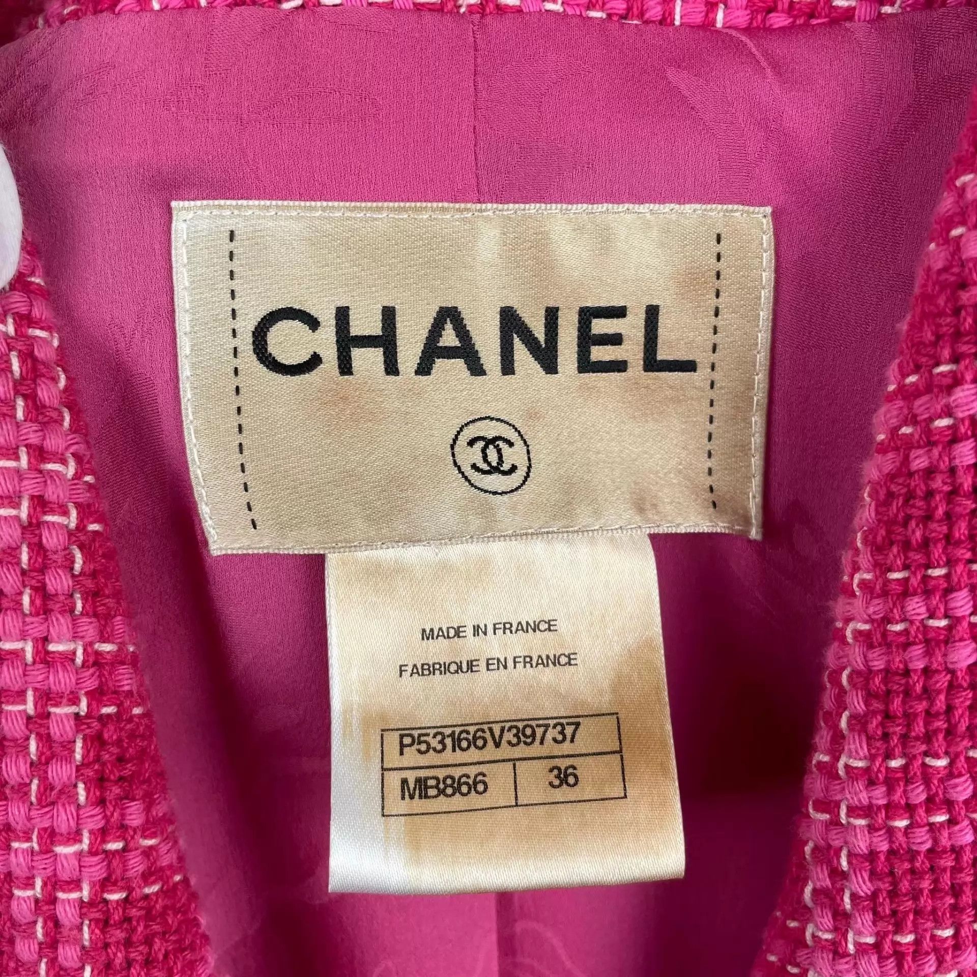 Chanel Chanel Seoul Runway Magenta Checker Knit Blazer 38 Size XS / US 0-2 / IT 36-38 - 5 Thumbnail