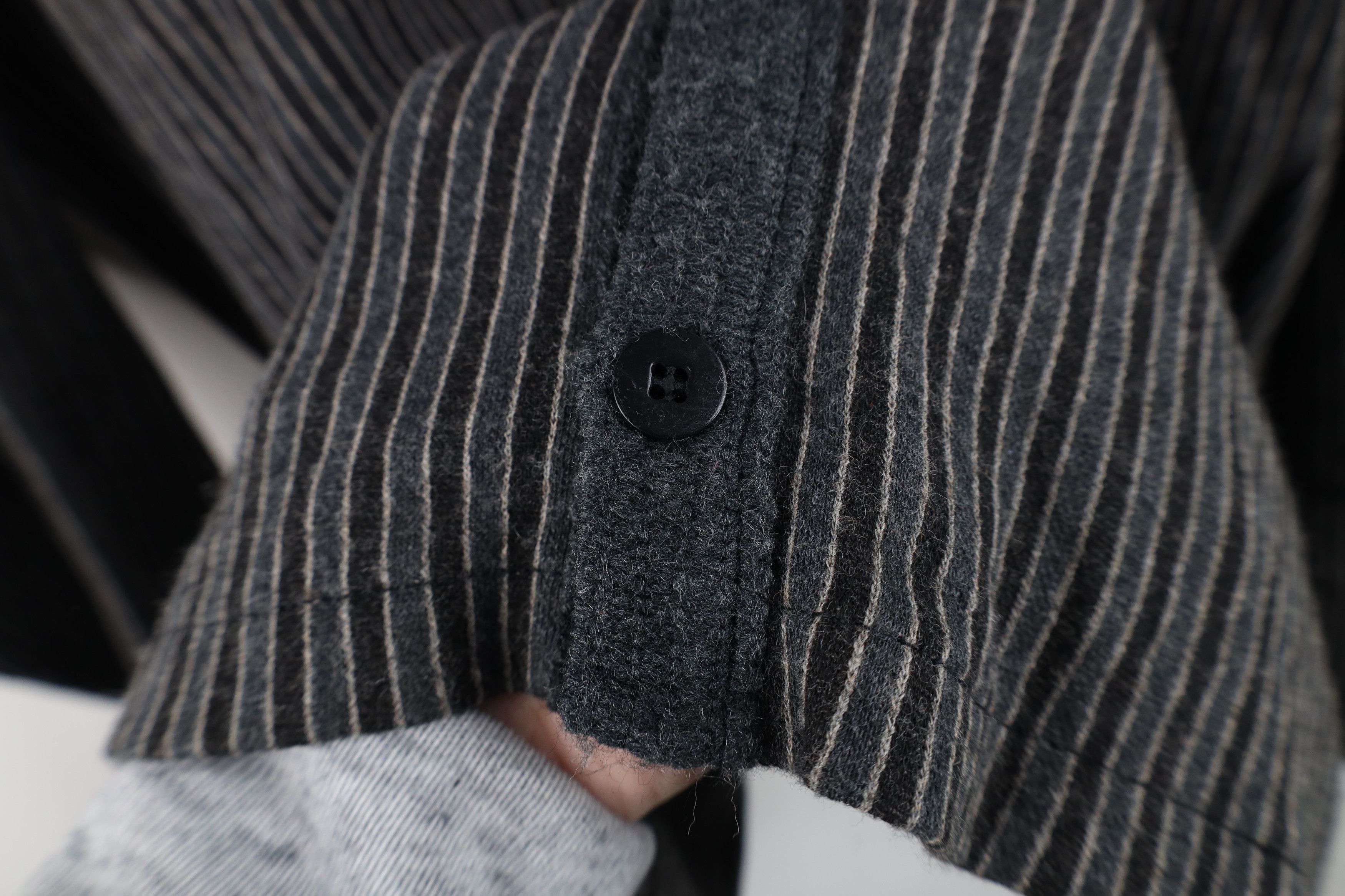 Vintage Vintage 90s Streetwear Striped Cotton Knit Cardigan Sweater Size US L / EU 52-54 / 3 - 5 Thumbnail