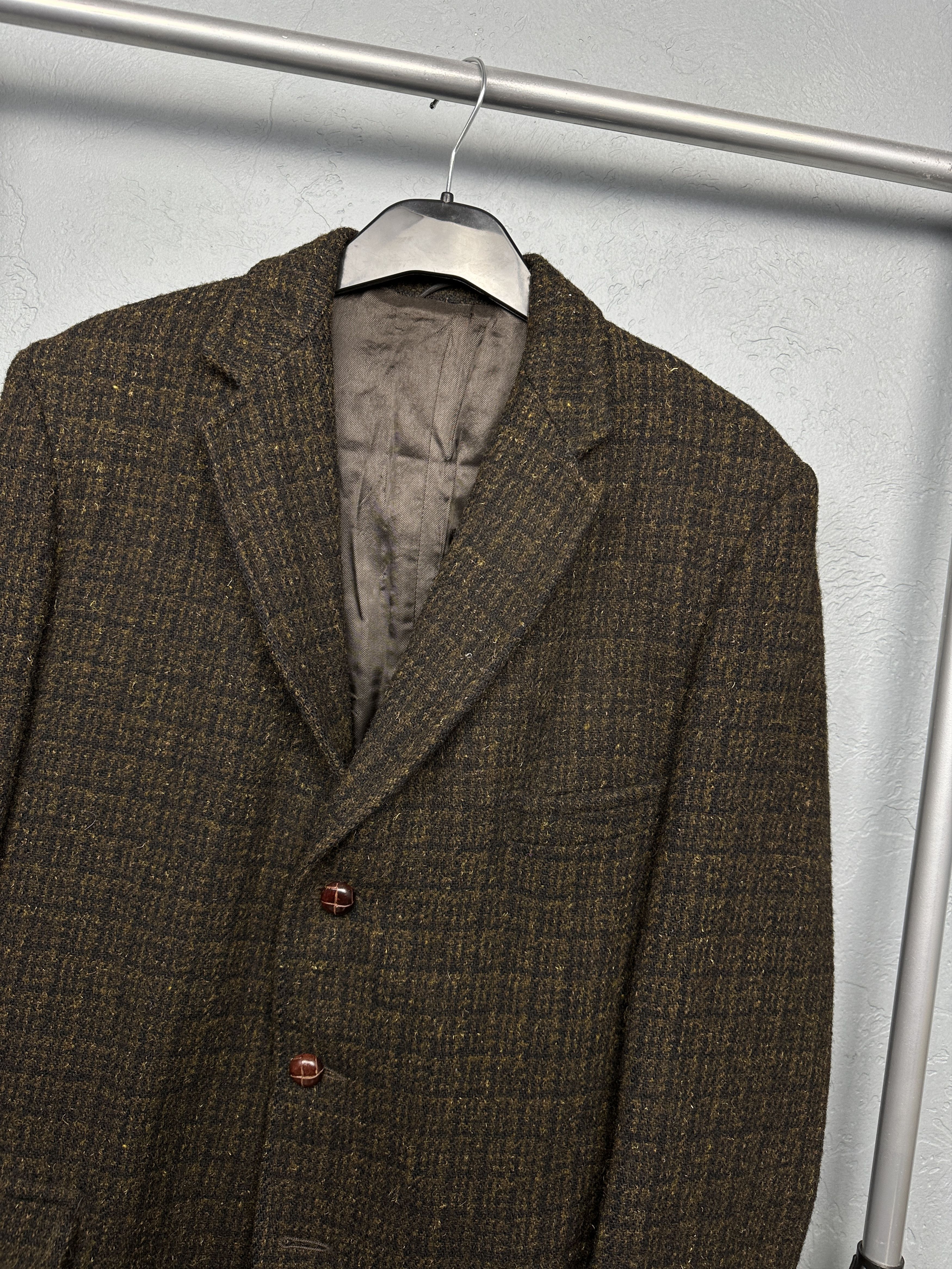 Harris Tweed × Vintage Harris Tweed Wool Mens Three Buttons Blazer Jacket Size US M / EU 48-50 / 2 - 2 Thumbnail