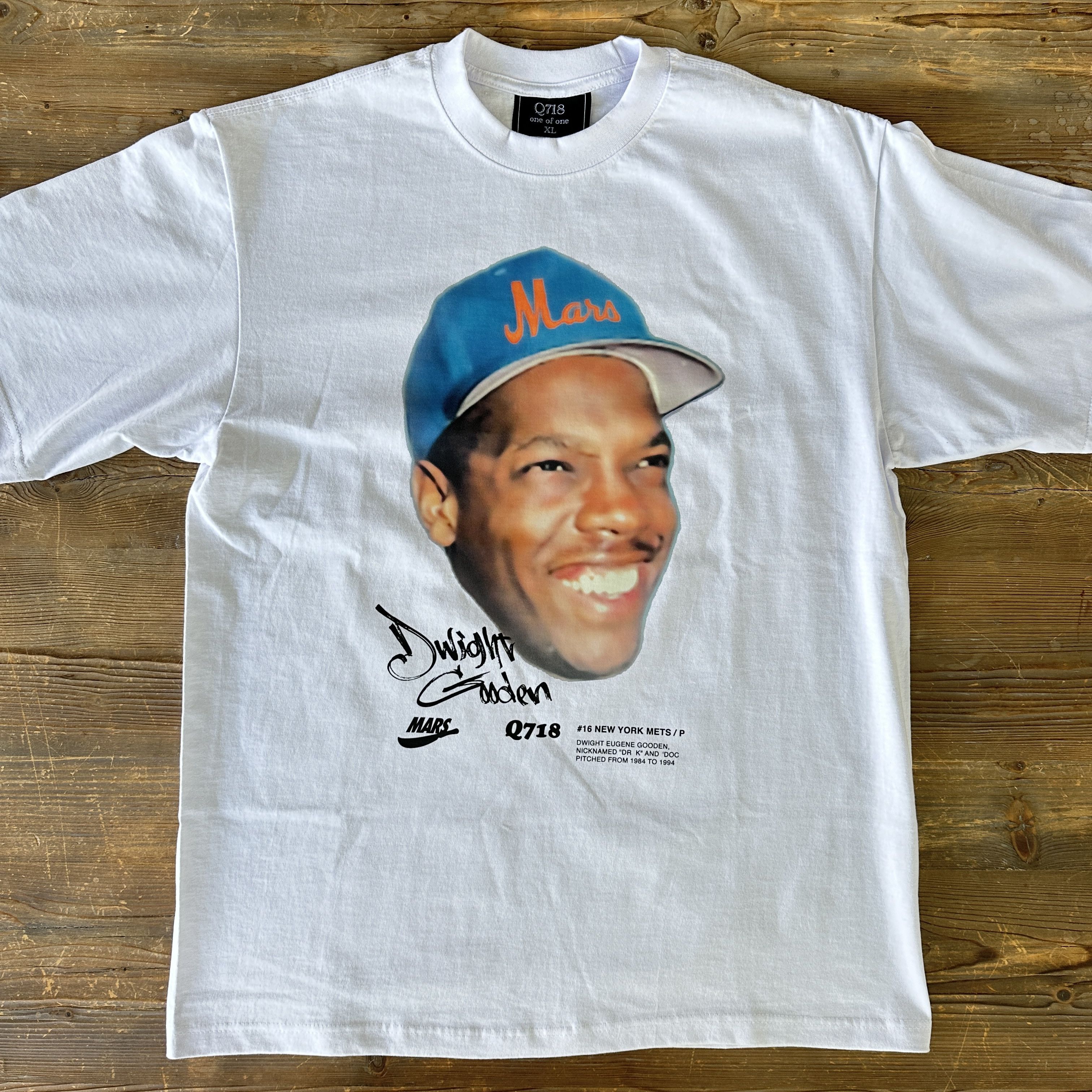 Doc Gooden Q718 x Mars x Renarts T-Shirt White XL NY Mets