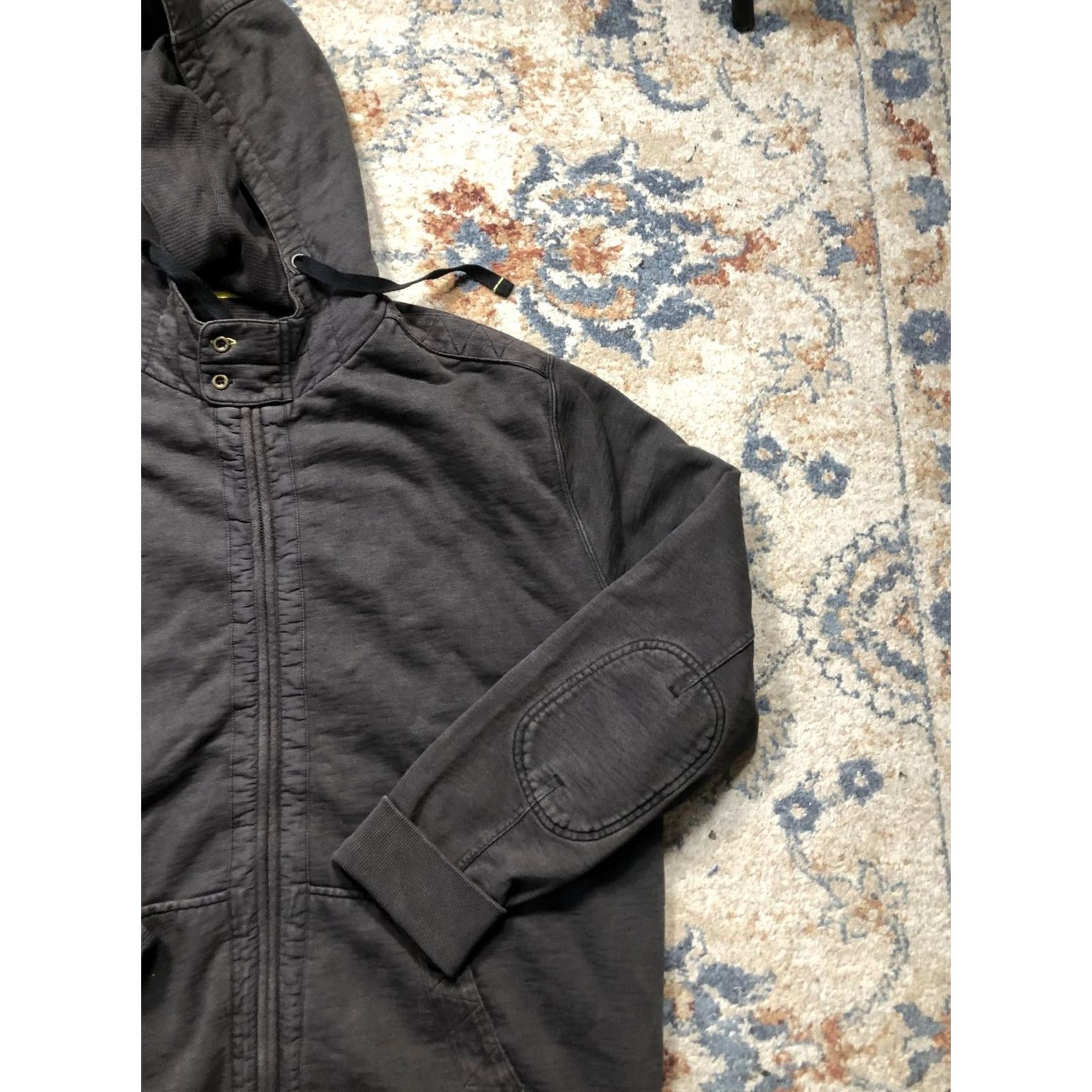 Carbon2Cobalt VINTAGE Carbon2cobalt Hoodie Sweatshirt Mens XL Black Full Zip Elbow Patch Cotton Jacket Size US XL / EU 56 / 4 - 4 Thumbnail