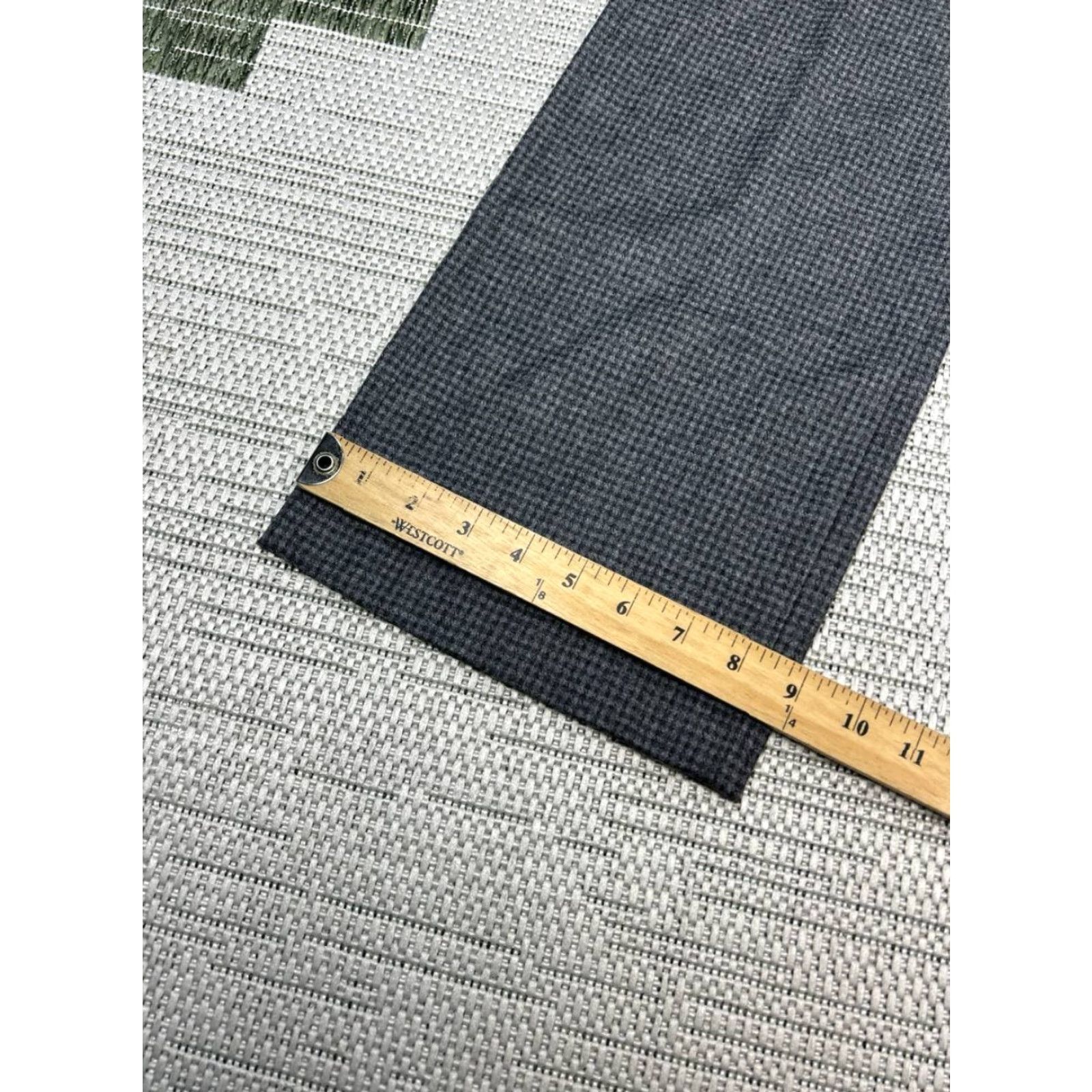 Vintage GUNEX Pants Women's 2 Gray Wool Stretch Micro Check Mid Rise Wide-Leg Casual Dress Pants Size 26" / US 2 / IT 38 - 5 Thumbnail