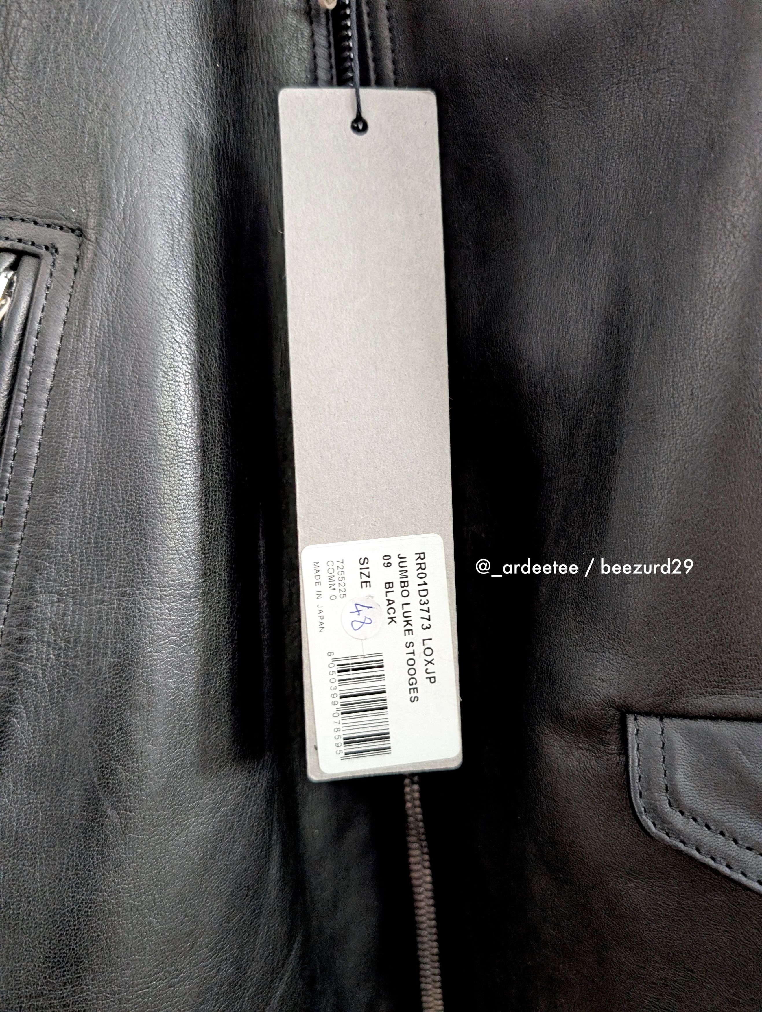 Rick Owens 💥SAMPLE HEAVY LEATHER JUMBO LUKE STOOGES JACKET Size US M / EU 48-50 / 2 - 15 Thumbnail