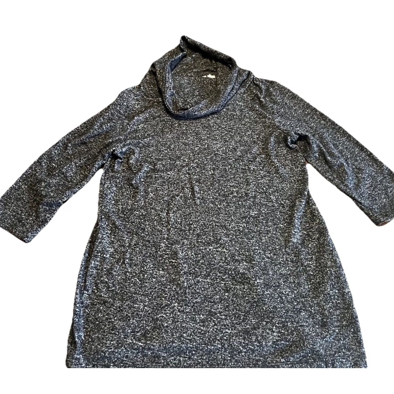 Vintage Chico’s Womens Gray Cowl Neck Tunic Top Shirt Rayon/Spandex Size 0 Size XS / US 0-2 / IT 36-38 - 5 Thumbnail