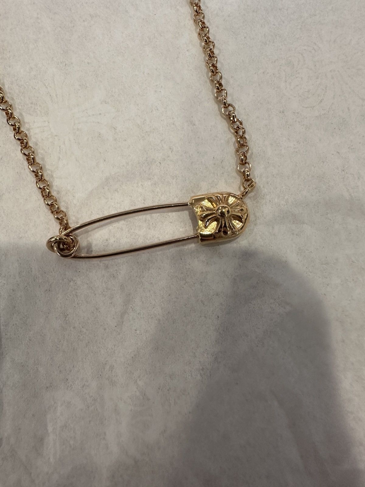 Chrome Hearts Chrome hearts 22K safety pin necklace 16inch Size ONE SIZE - 7 Thumbnail