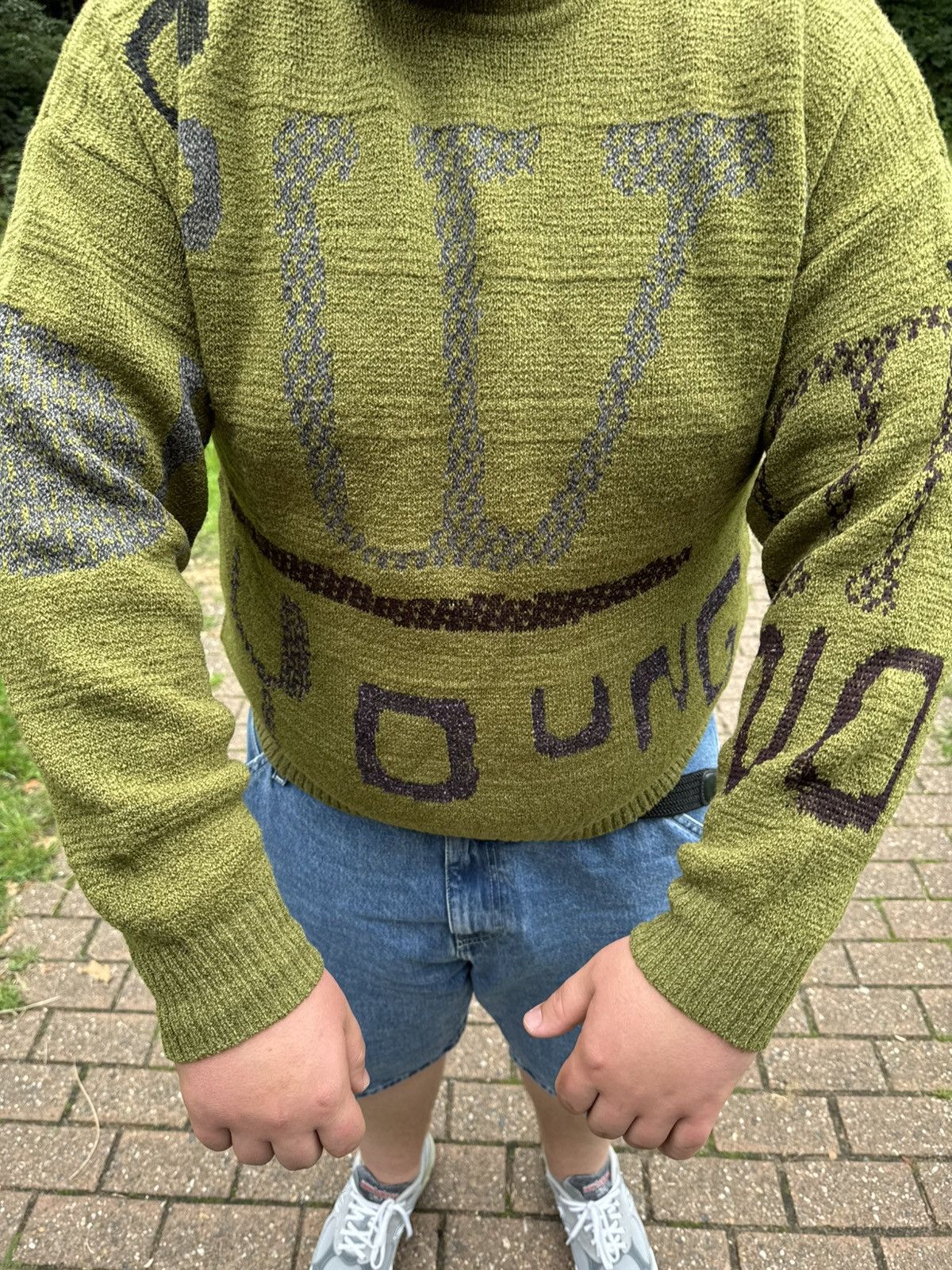 Hugo Boss Hugo Boss Green Knit Sweater “Young” Graphic – Olive Green Size US L / EU 52-54 / 3 - 10 Thumbnail