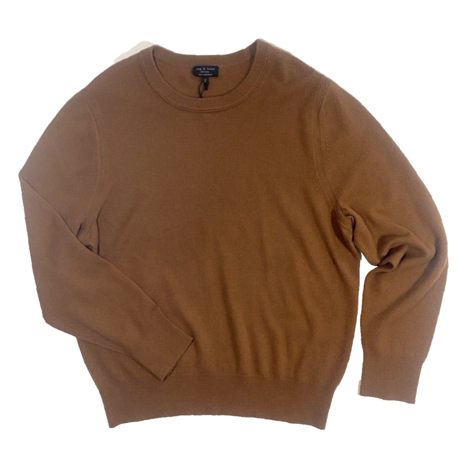 Rag & Bone VINTAGE Rag & Bone Lightweight Cashmere Crewneck Sweater Camel L Mens Pullover Capine? Size US L / EU 52-54 / 3 - 3 Thumbnail