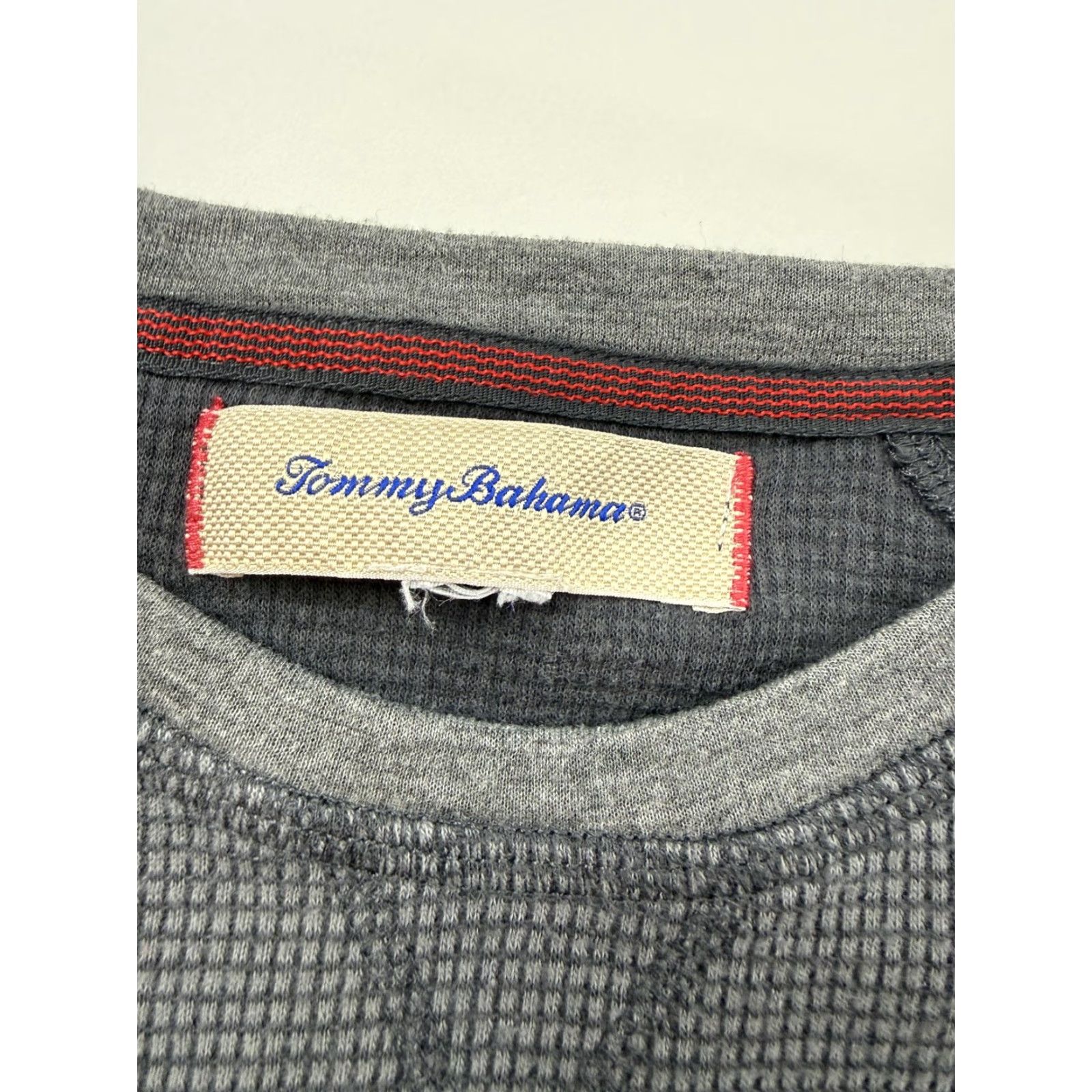 Tommy Bahama Tommy Bahama Sweatshirt Mens Medium Gray Thermal Knit Pullover Logo Crewneck Geometric Embroidered Marlin Size US M / EU 48-50 / 2 - 5 Thumbnail