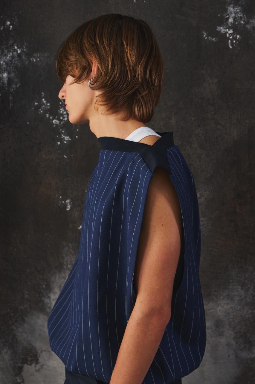 Juun.J Juun.J Pinstripe Sleeveless Tailored Top Size US S / EU 44-46 / 1 - 4 Thumbnail