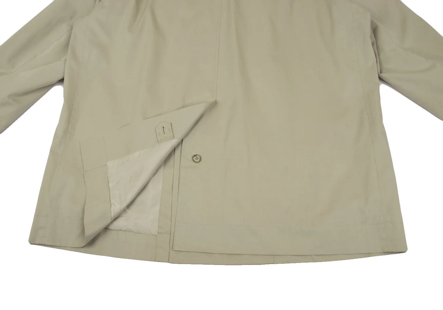 Issey Miyake Cotton Double Design Coat in Beige, Size L Size US L / EU 52-54 / 3 - 15 Thumbnail