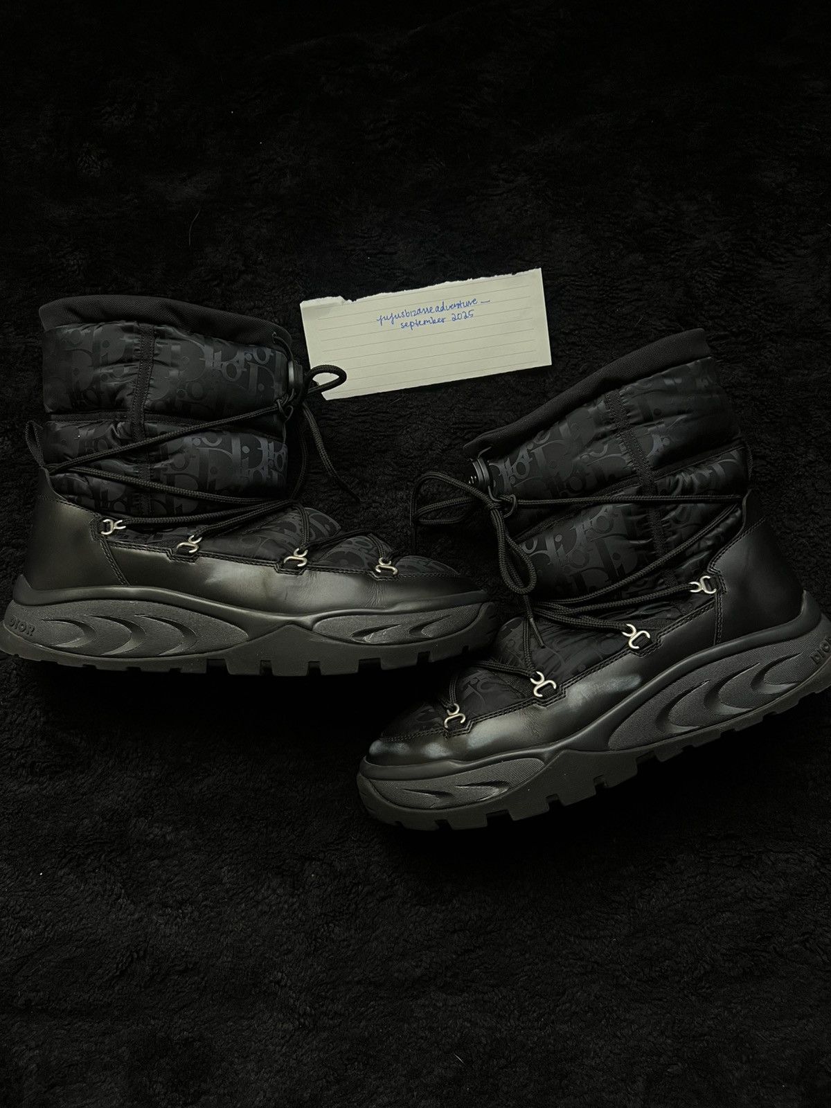 Dior Dior Black Oblique Snow Ankle Boots Size US 9 / EU 42 - 1 Thumbnail
