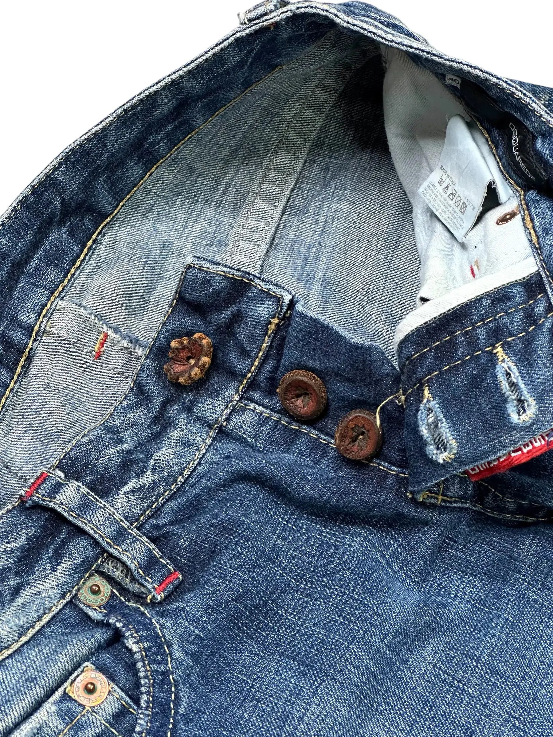Dsquared2 koala leather australian style distressed vintage jeans Size 30" / US 8 / IT 44 - 6 Thumbnail