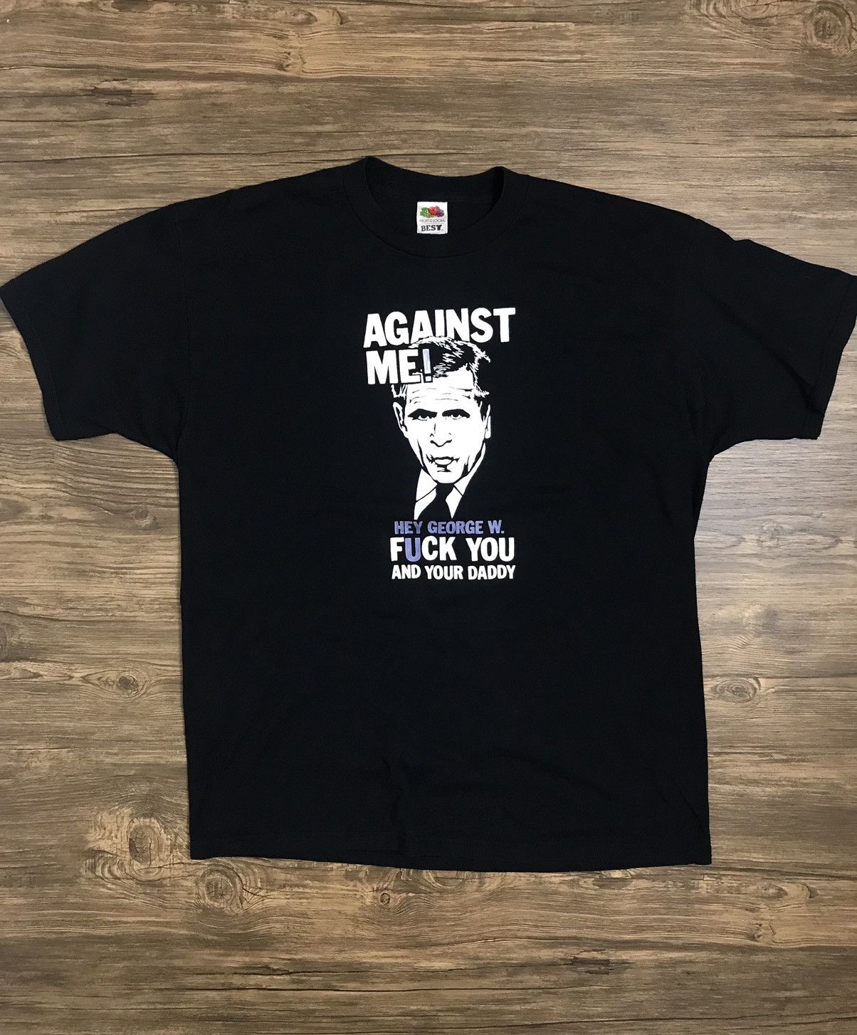Band Tees Vintage Against Me! Punk Rock Band T-Shirt - "Hey George W" Size US XL / EU 56 / 4 - 1 Thumbnail