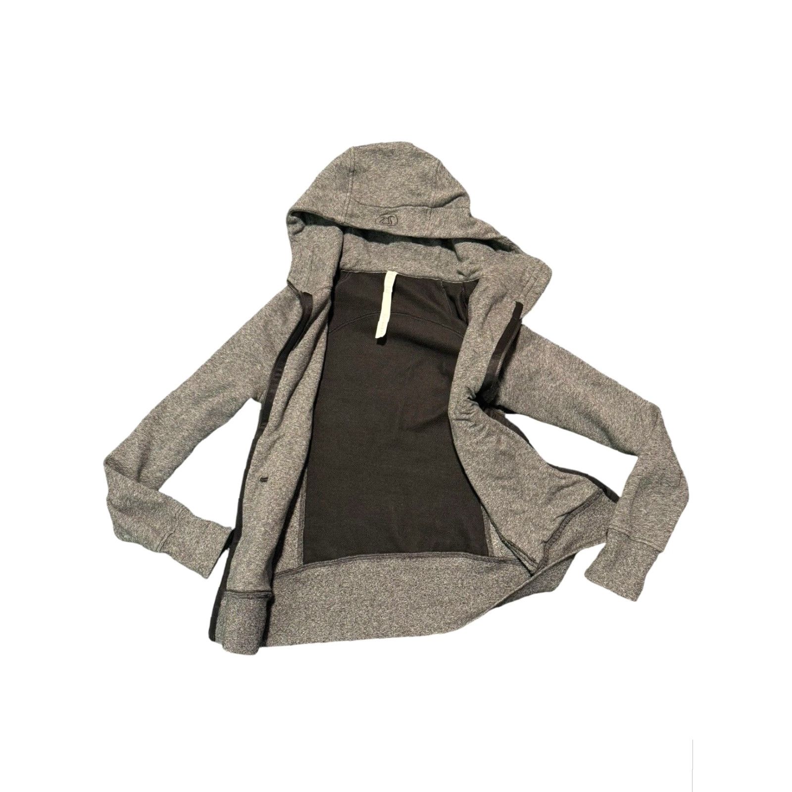 Lululemon VINTAGE Lululemon Scuba Hoodie Womens Heather Gray Fabric Full Zip Embroidered Sz 6 Size M / US 6-8 / IT 42-44 - 5 Thumbnail