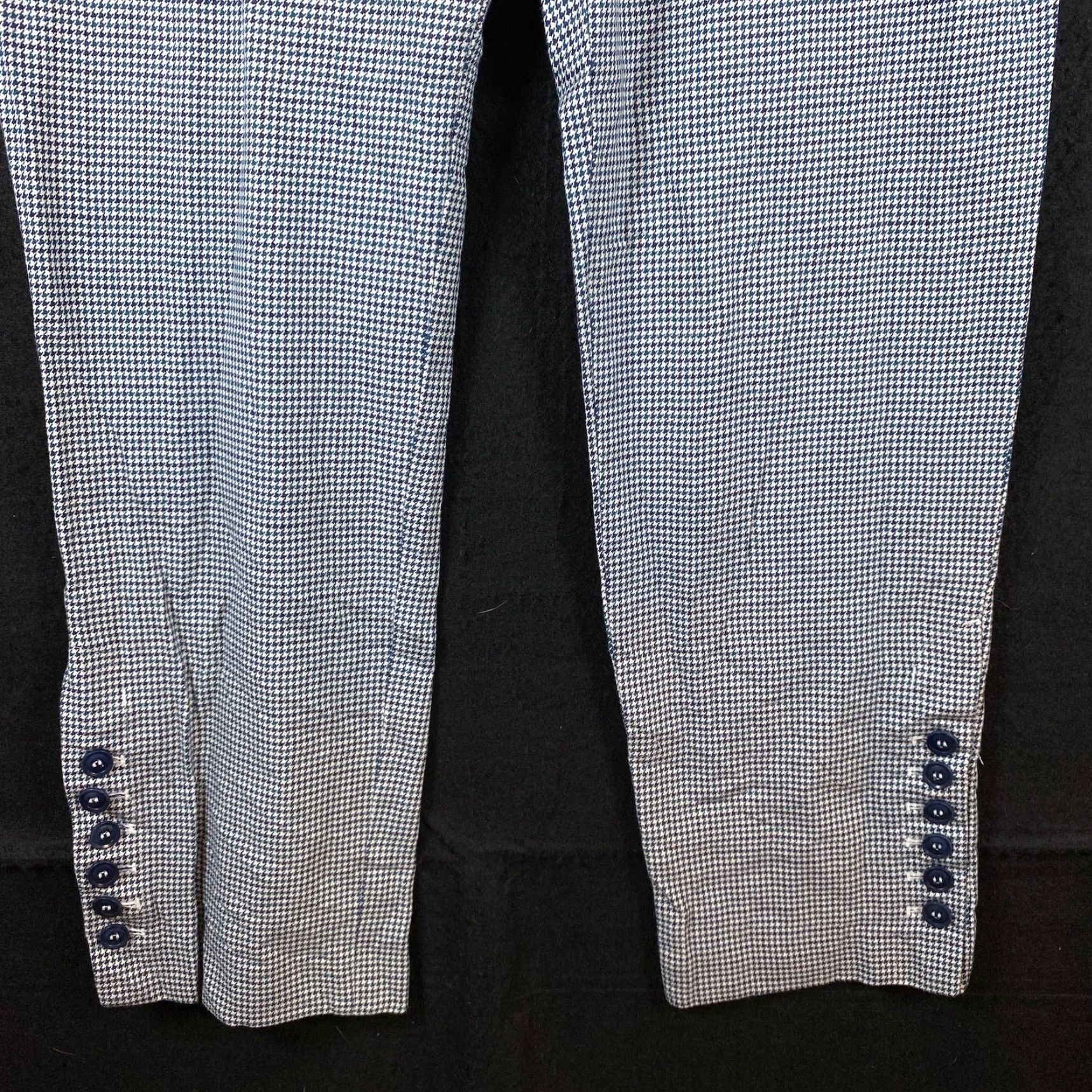 Talbots VINTAGE Talbots Womens Pants White Blue Chatham Ankle Pull On Side Zip Stretch 10 Size 24" / US 00 / IT 34 - 3 Thumbnail