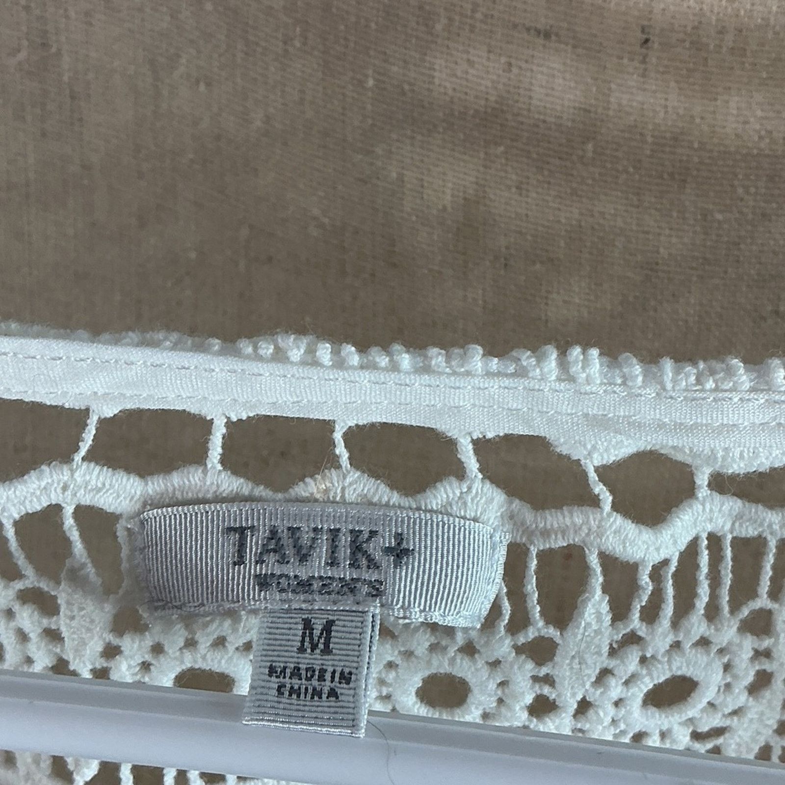 Other Tavik White Crochet Lace Dress – Sheer Boho Swim Cover-Up (M Size ONE SIZE - 2 Thumbnail