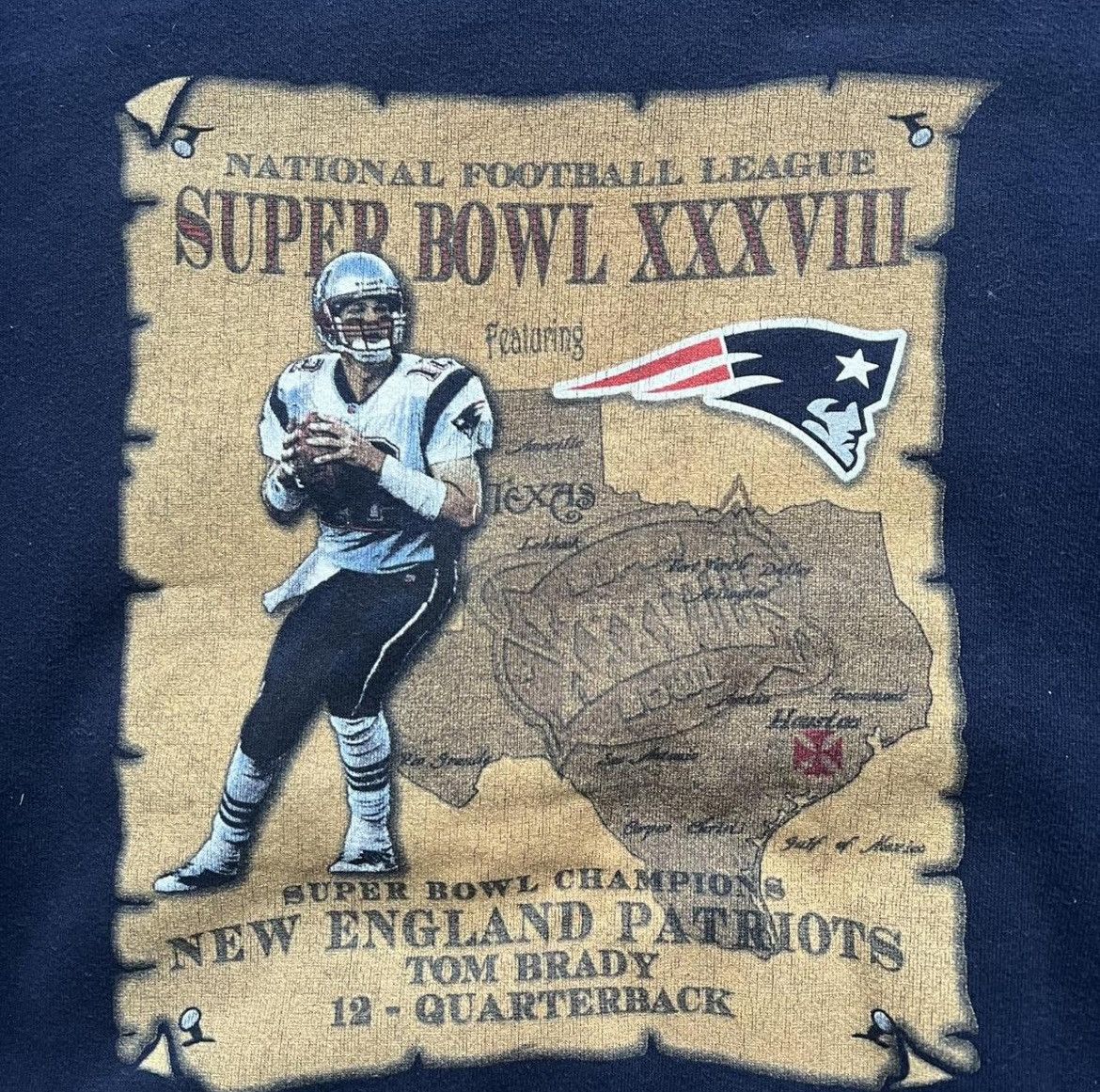 Sports Specialties Tom Brady Y2k New England Patriots Super Bowl 38 Crewneck Size US XL / EU 56 / 4 - 2 Thumbnail