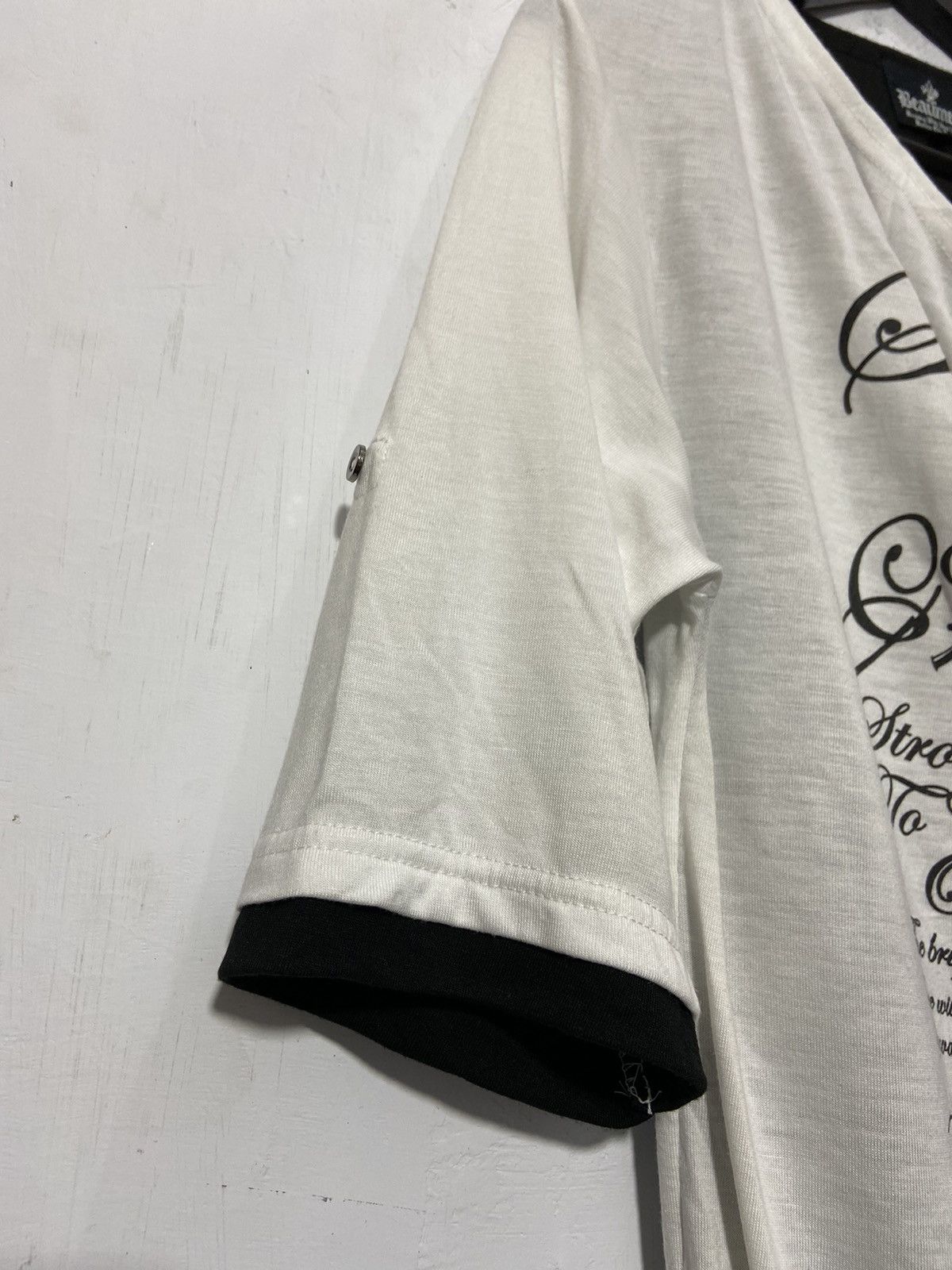 Beauty Beast × Japanese Brand Y2K Japanese Rock Poem Beaumere Double Layer Raglan Tshirt Size US M / EU 48-50 / 2 - 6 Thumbnail