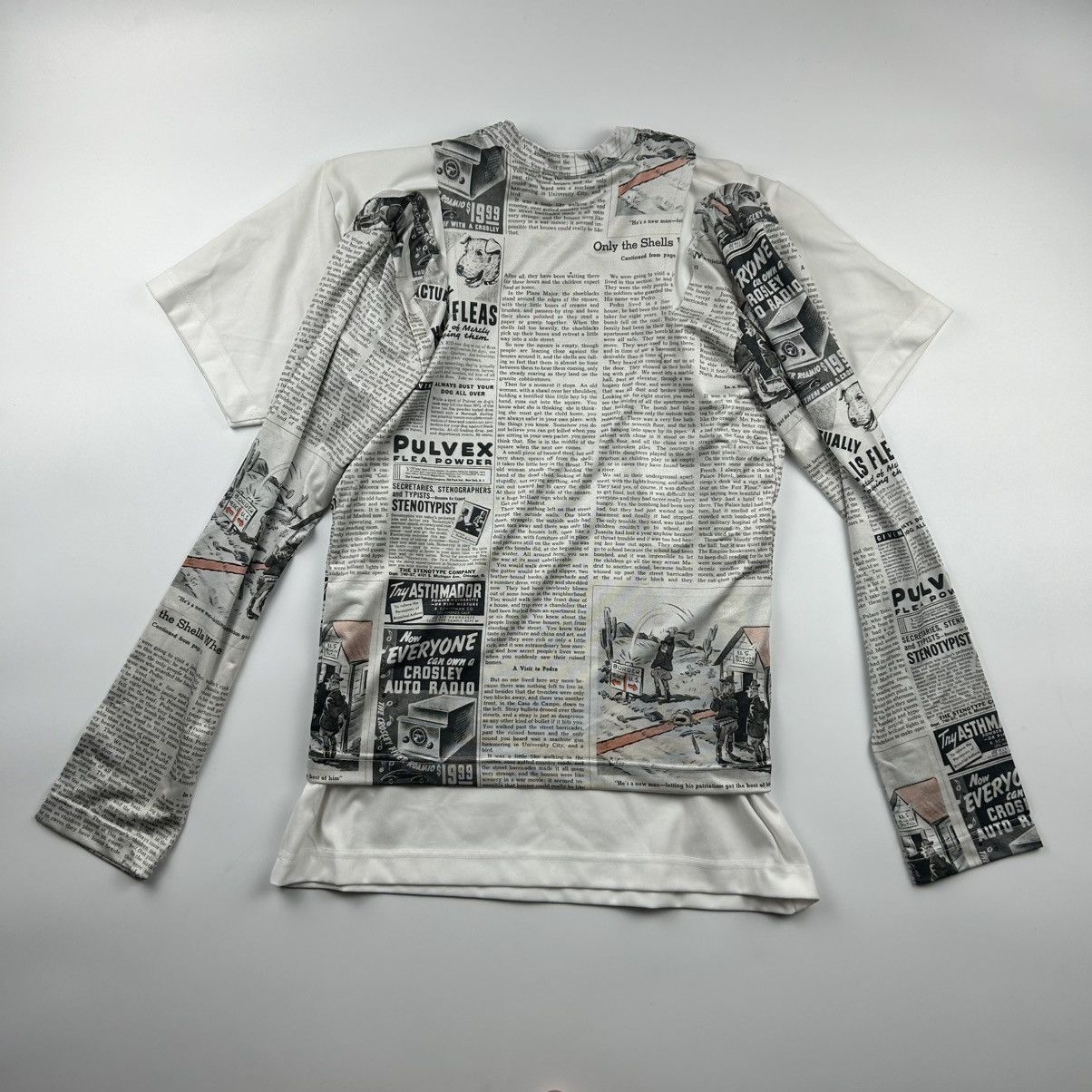 Comme des Garcons COMME DES GARCON - Transformable Layered T-shirt Size US XS / EU 42 / 0 - 4 Thumbnail