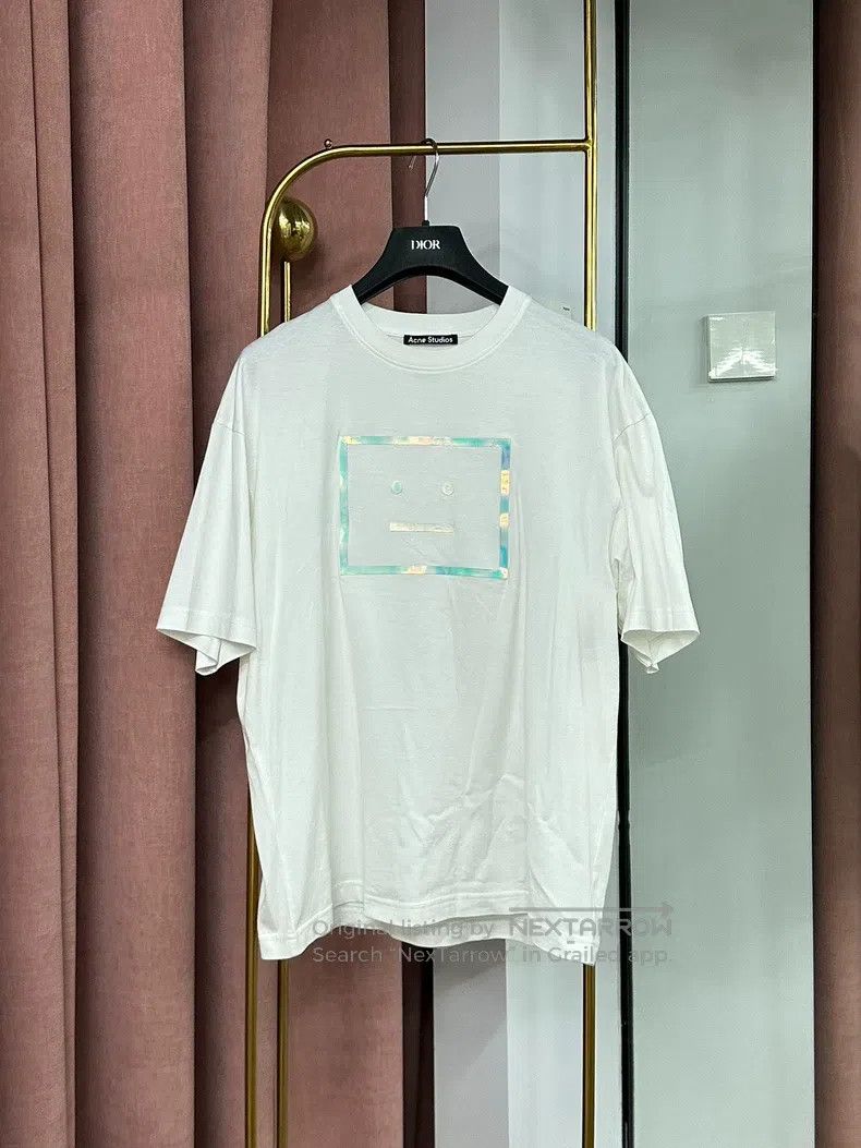 Acne Studios Acne Studios White laser smiley face T-shirt short-sleeve Size US XS / EU 42 / 0 - 1 Thumbnail