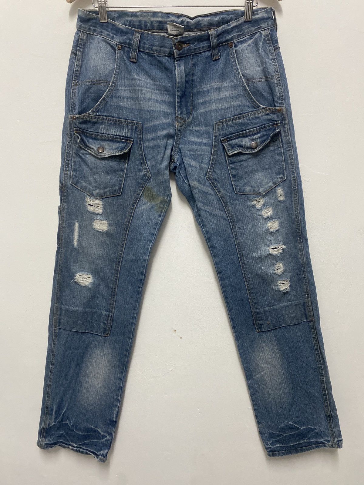 Vintage Free Gate double knee bush pants Distressed Denim