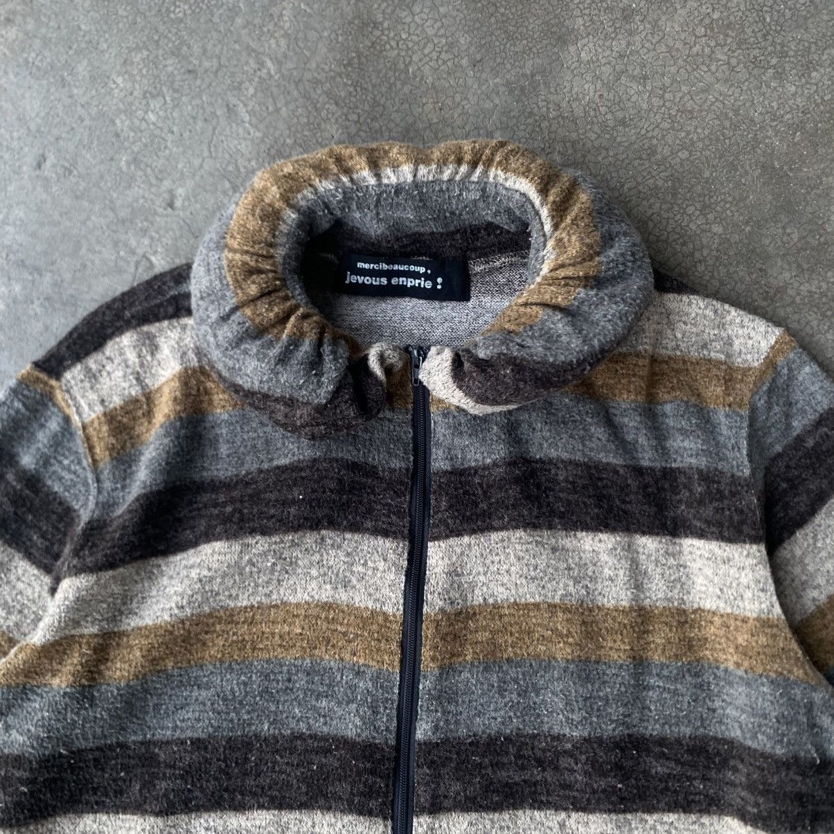 Issey Miyake Issey Miyake Mercibeaucoup Striped Zip Hoodie Jacket Size S / US 4 / IT 40 - 5 Thumbnail