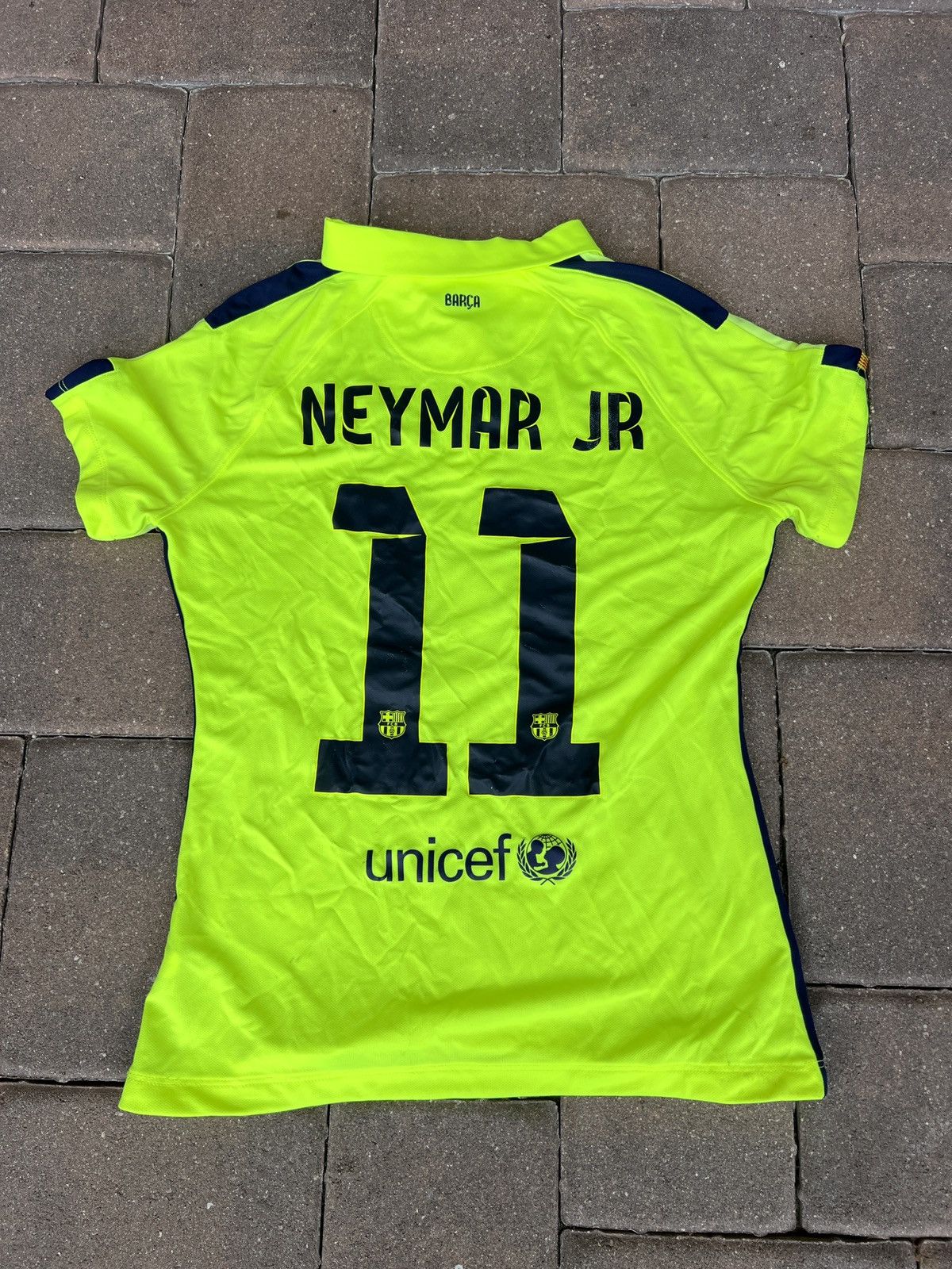 Nike Nike FC Barcelona Neymar Jr Soccer Jersey Size L / US 10 / IT 46 - 3 Thumbnail