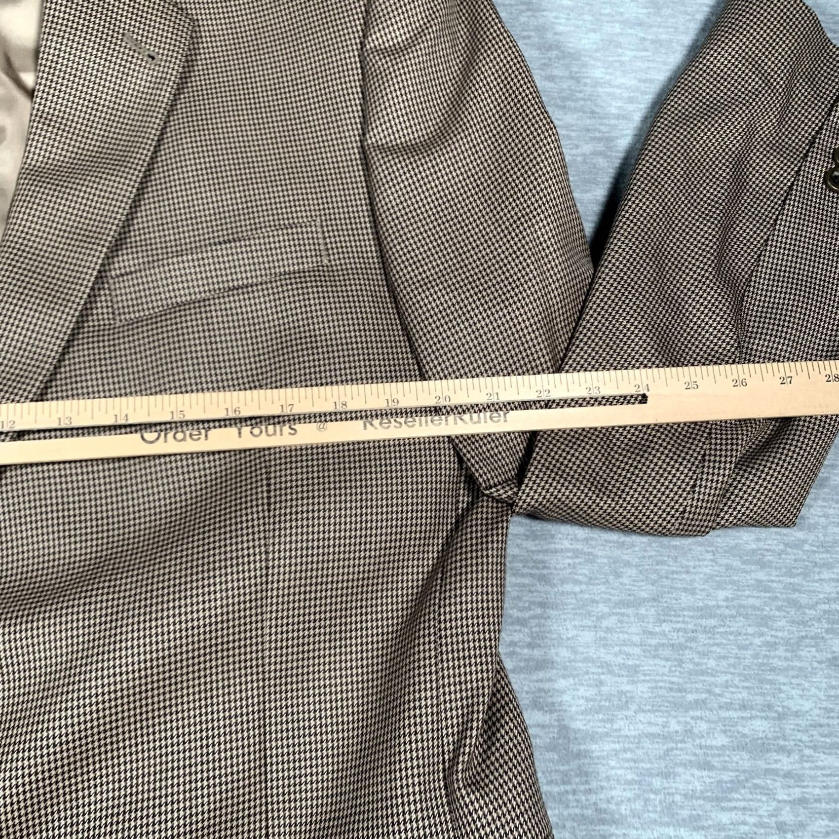 Jos. A. Bank Jos A Bank Mens 46 XL Brown Wool Houndstooth Sport Coat Jacket Signature Size US S / EU 44-46 / 1 - 7 Thumbnail