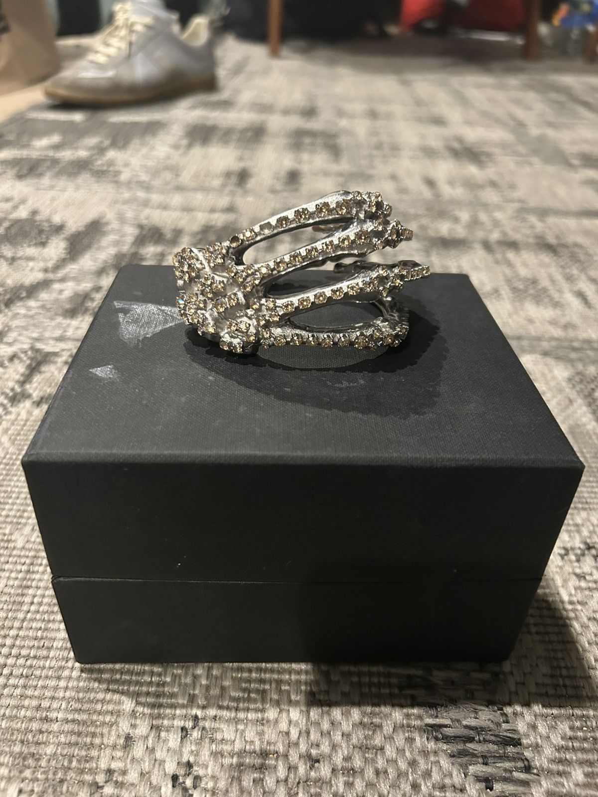 Raf Simons RAF SIMONS SKELETON BRACELET GOLD STUDDED | Grailed