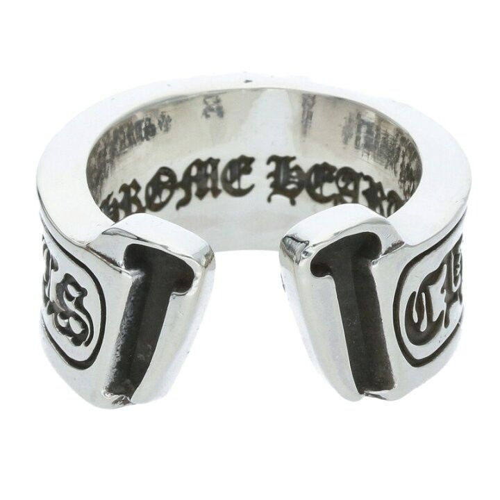 Chrome Hearts 7.5 CHROME HEARTS LARGE SCROLL LABEL RING silver Size ONE SIZE - 2 Thumbnail