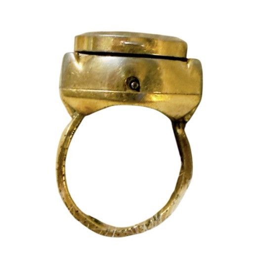 Other Sheffield Swiss Made Ring Watch Gold Tone Hinged Cover AS-IS Size ONE SIZE - 6 Thumbnail
