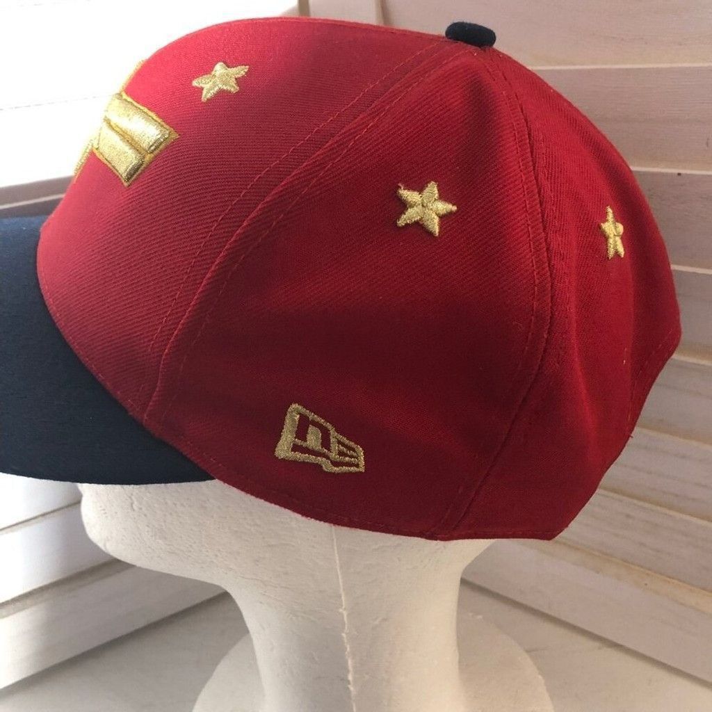 Marvel Comics NWOT Marvel Captain Hat Starred Badge Snapback Red/Yellow Size ONE SIZE - 5 Thumbnail