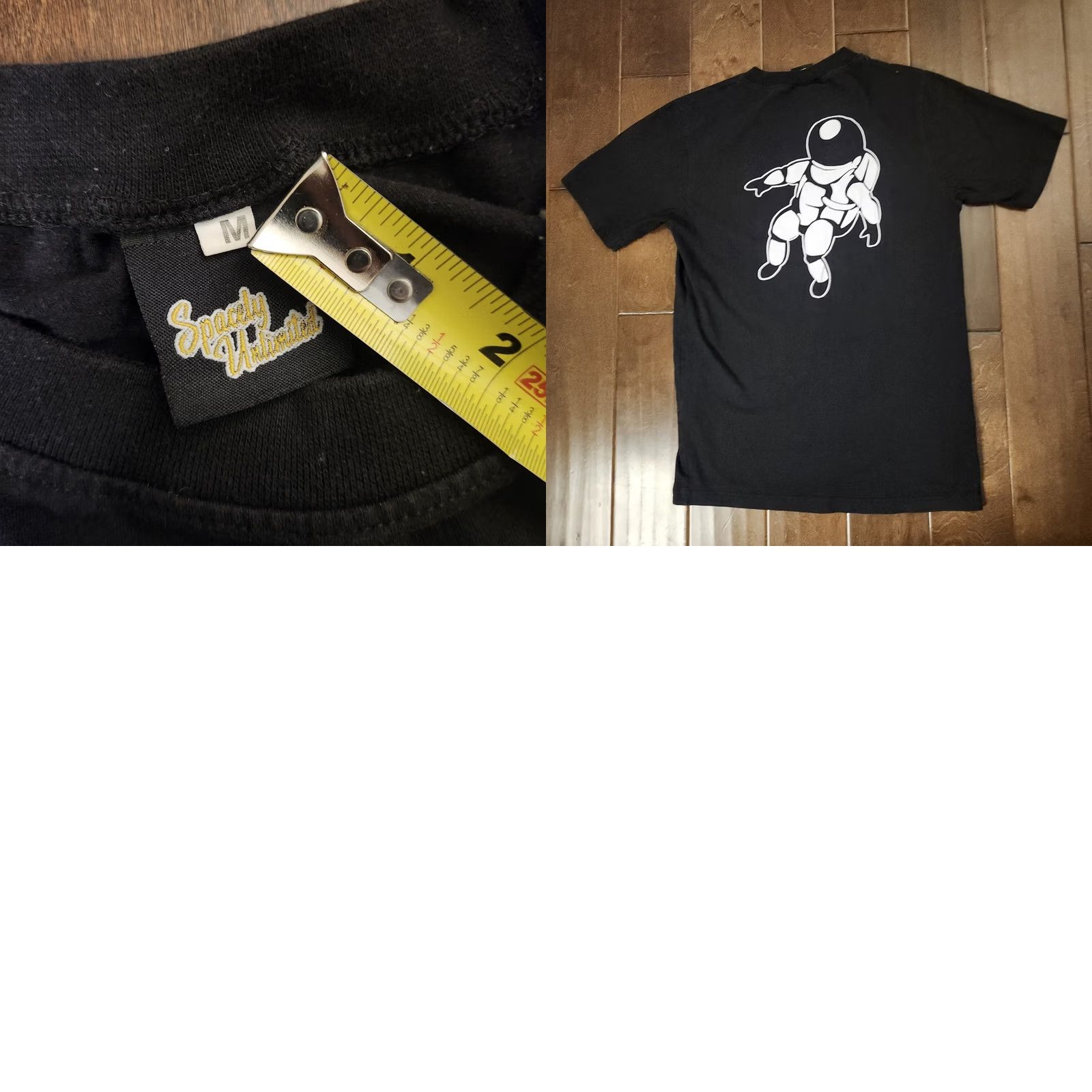 Vintage Spacely Unlimited T-Shirt Black Short Sleeve Size L Mens Space Pattern Stains Cleaning Needed Regular Cotton Shirt Size US L / EU 52-54 / 3 - 9 Thumbnail