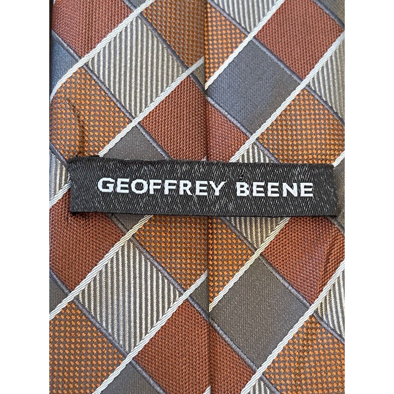 Geoffrey Beene Geoffrey Beene Orange Gray 100% Polyester Made In China Size ONE SIZE - 8 Thumbnail