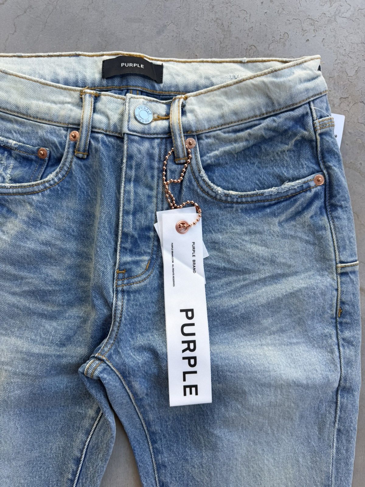 Purple Brand Purple Brand P001 Skinny Basalt Jeans Light Indigo 28 Waist Size US 28 / EU 44 - 4 Thumbnail