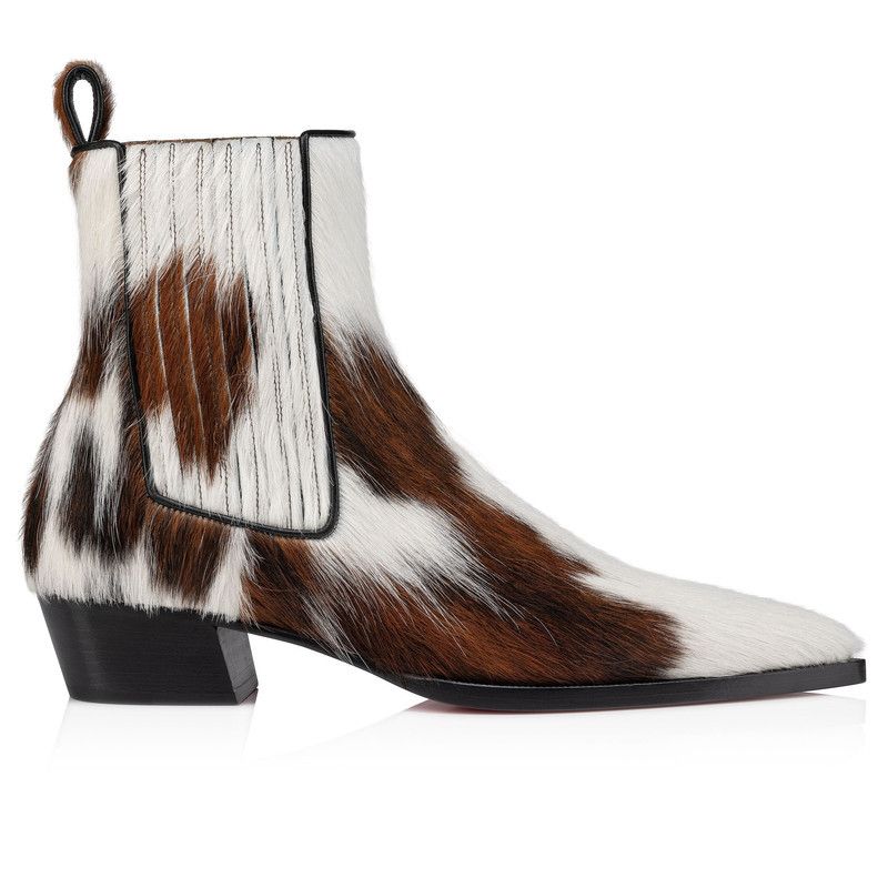 Christian Louboutin os11x0526 Cheliviss Ankle Boots in Brown/White Size US 8 / EU 41 - 1 Thumbnail