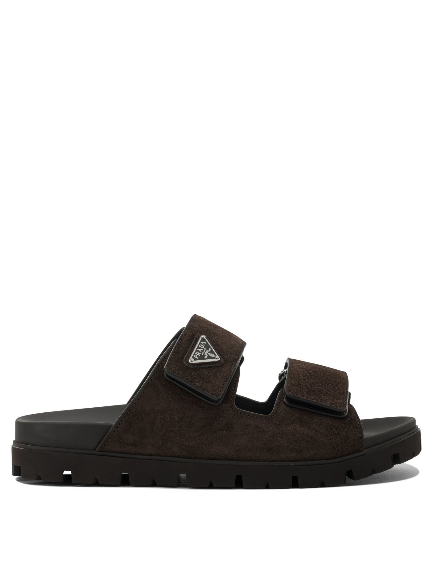 Prada Suede Double-Strap Slide UK 8 Men - USA Duties Paid