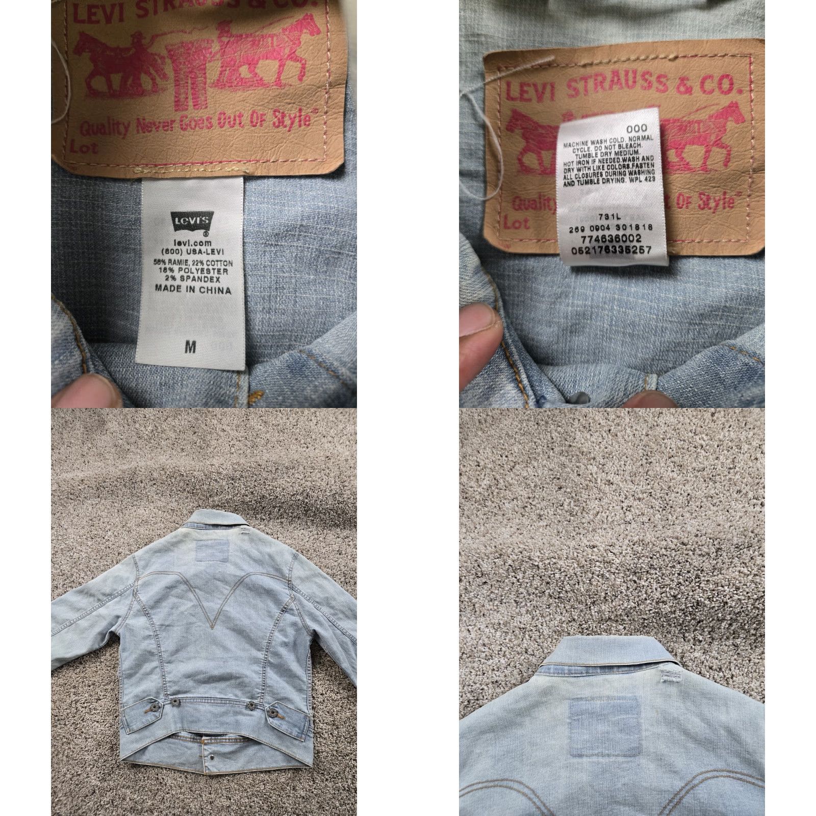 Levi's VINTAGE Levi’s Jacket Denim Blue Light Wash Medium Womens Regular Short Jacket Size M / US 6-8 / IT 42-44 - 8 Thumbnail