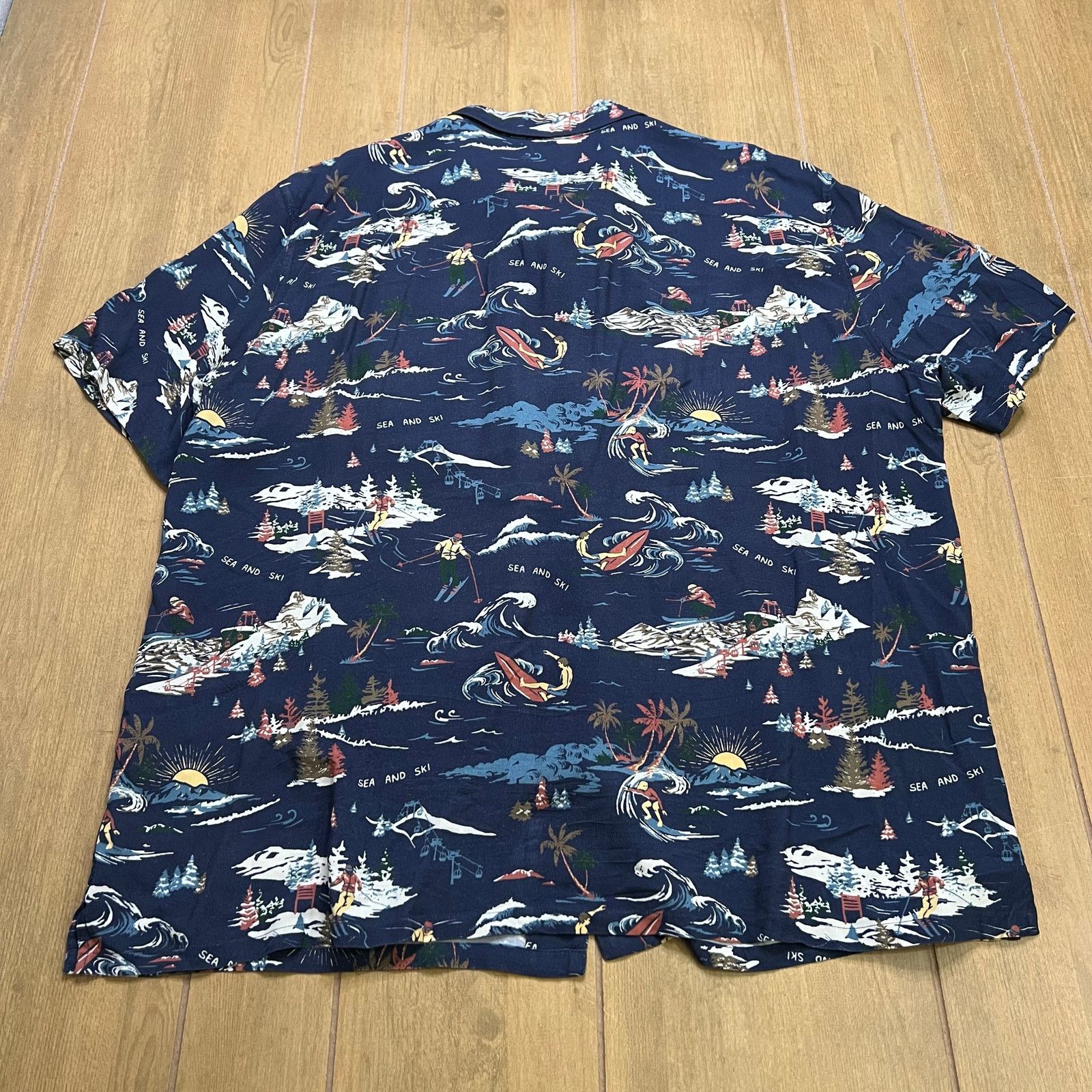 Faherty FAHERTY Camp Shirt Mens XXL Navy Button Up Short Sleeve Sea Size US XXL / EU 58 / 5 - 13 Thumbnail