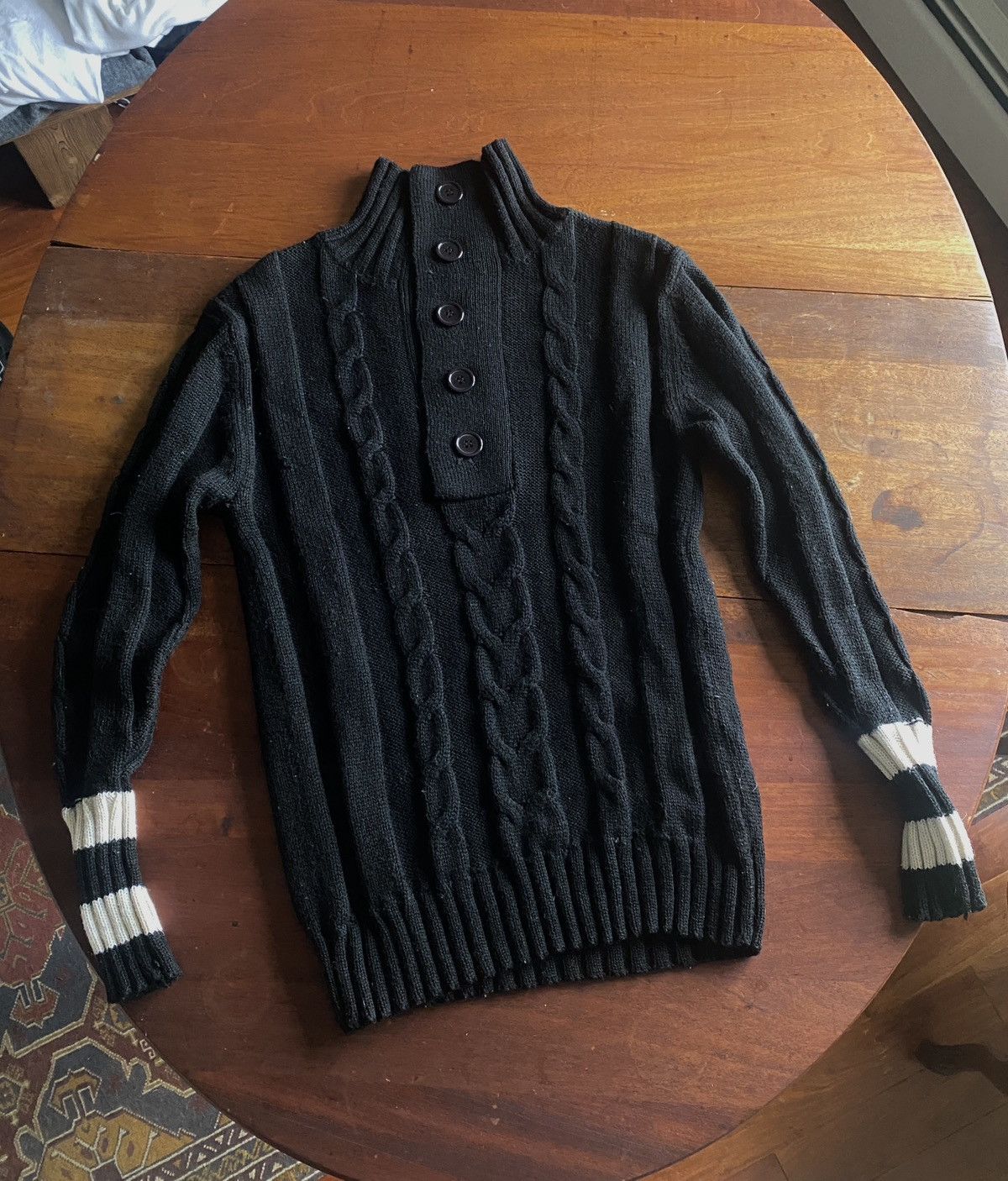 Y-3 button up knit sweater