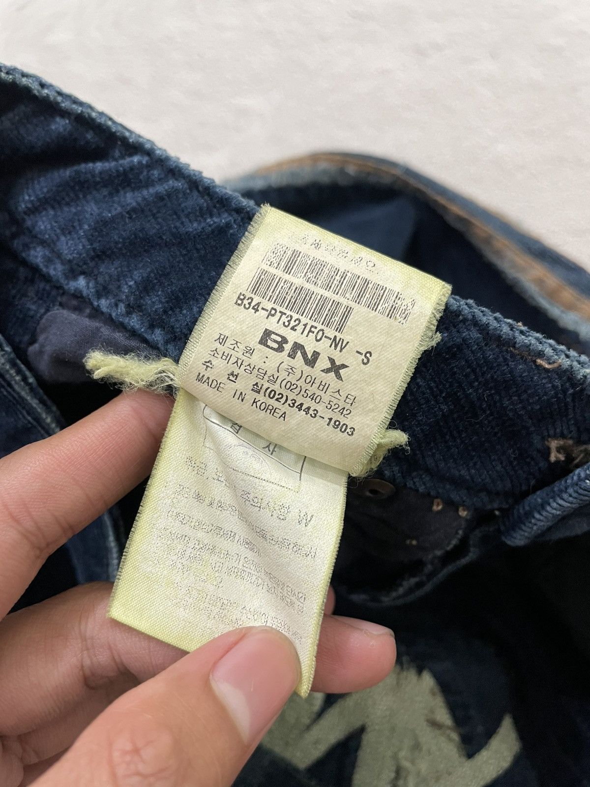 Japanese Brand 2000s BNX Corduroy Pants Crazy Flare Y2K Size 25" / US 0 / IT 36 - 6 Thumbnail
