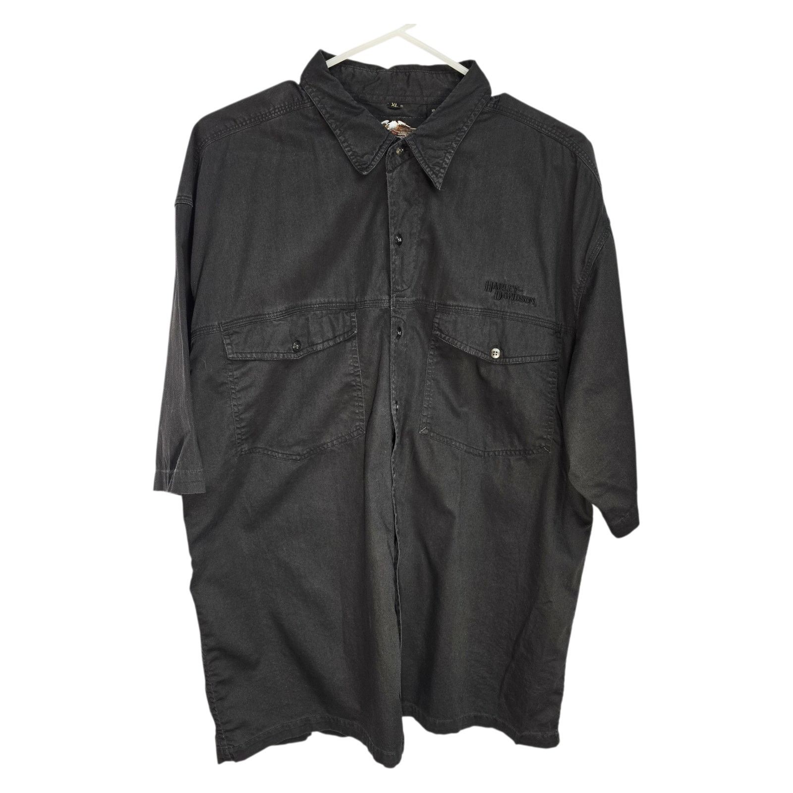Harley Davidson Harley Davidson Men's Button Down Garage Shirt Gray Size XL Size US XL / EU 56 / 4 - 6 Thumbnail