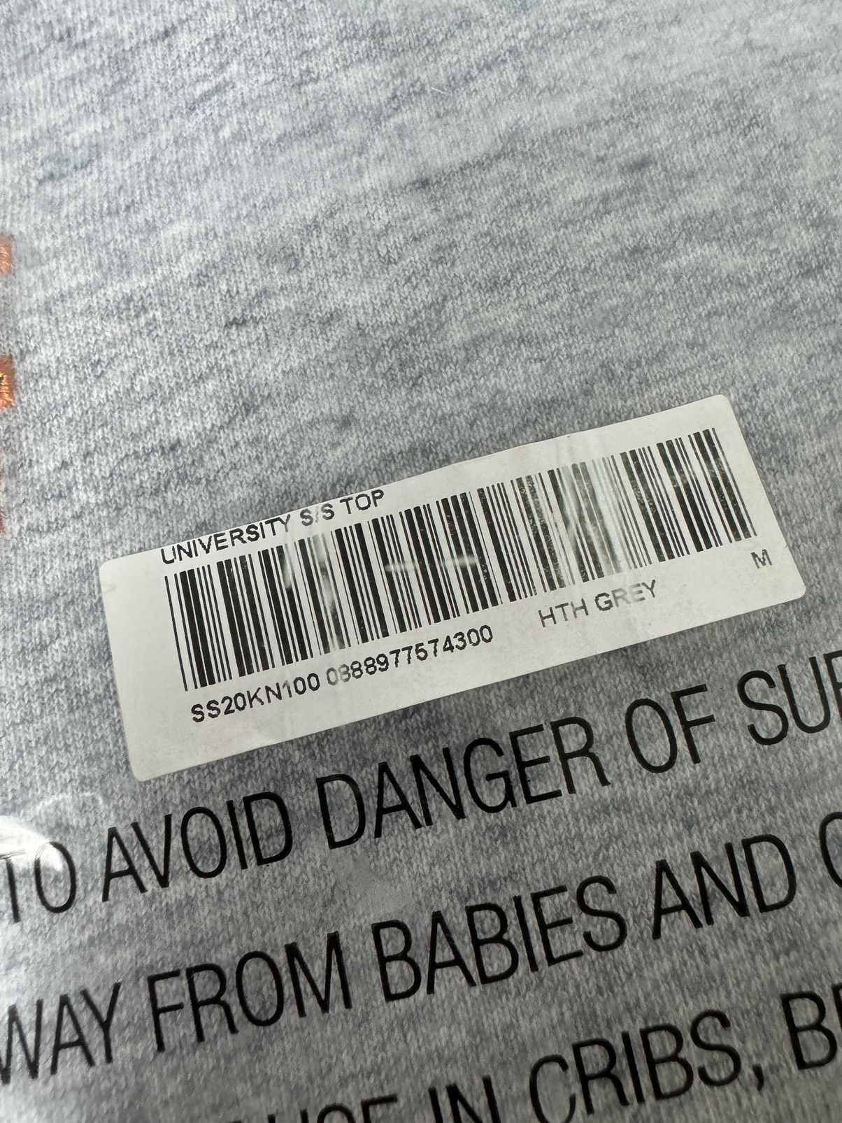 Supreme Supreme SS20 University S/S Top - Grey Medium Size US M / EU 48-50 / 2 - 4 Thumbnail